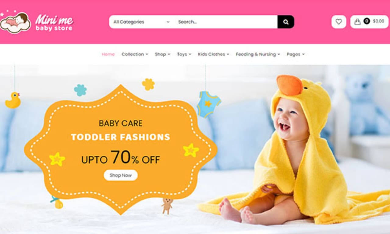 Design lucrative baby clothes baby toys shopify dropshipping store