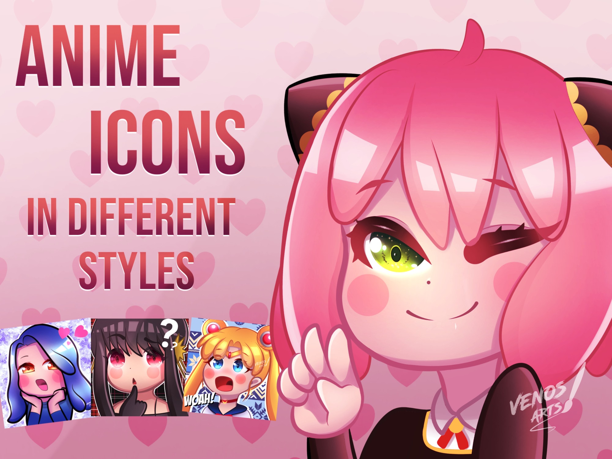 draw anime icon, emote, avatar, profile picture