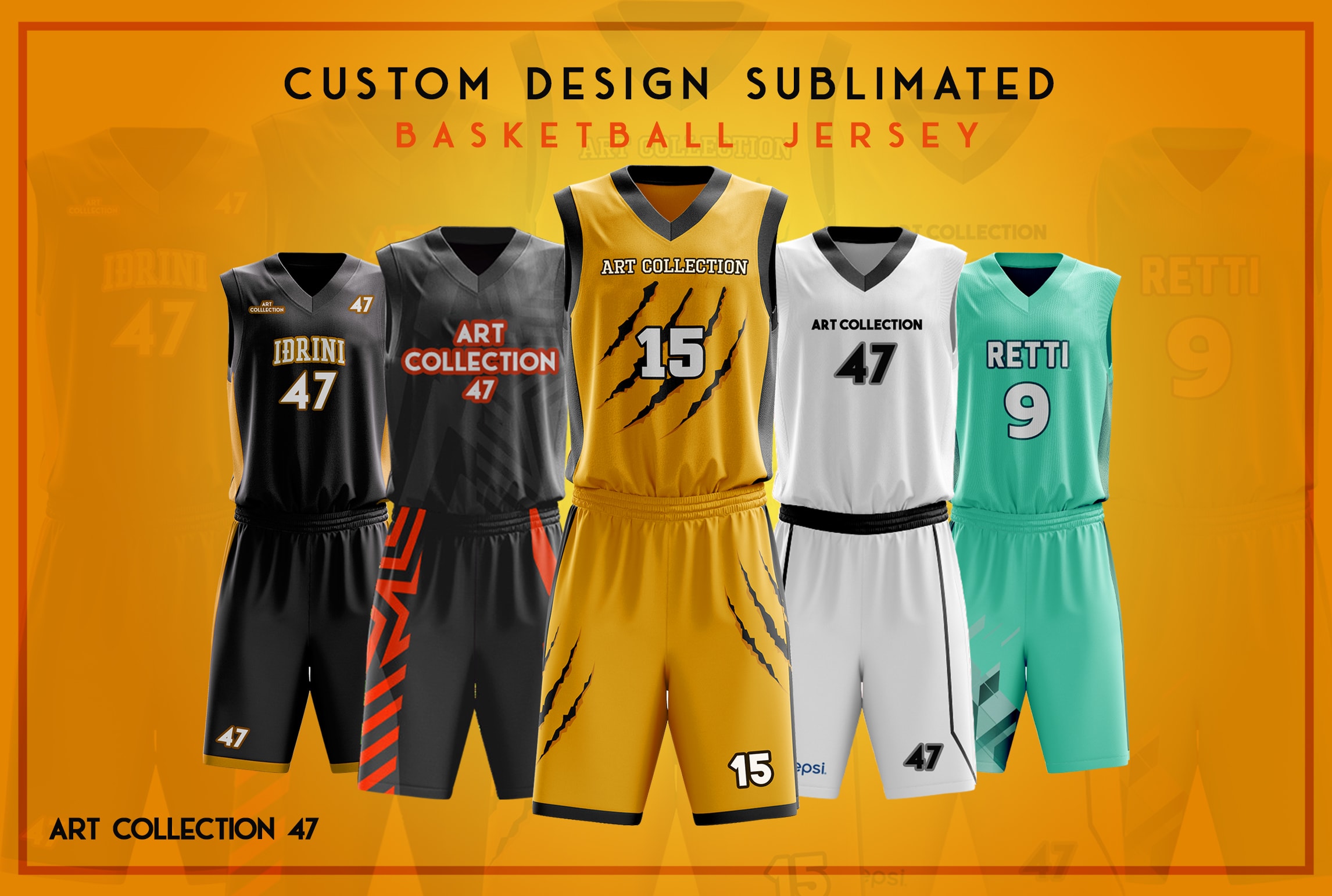 Source Custom made sublimation yellow basketball jersey and shorts on  m.