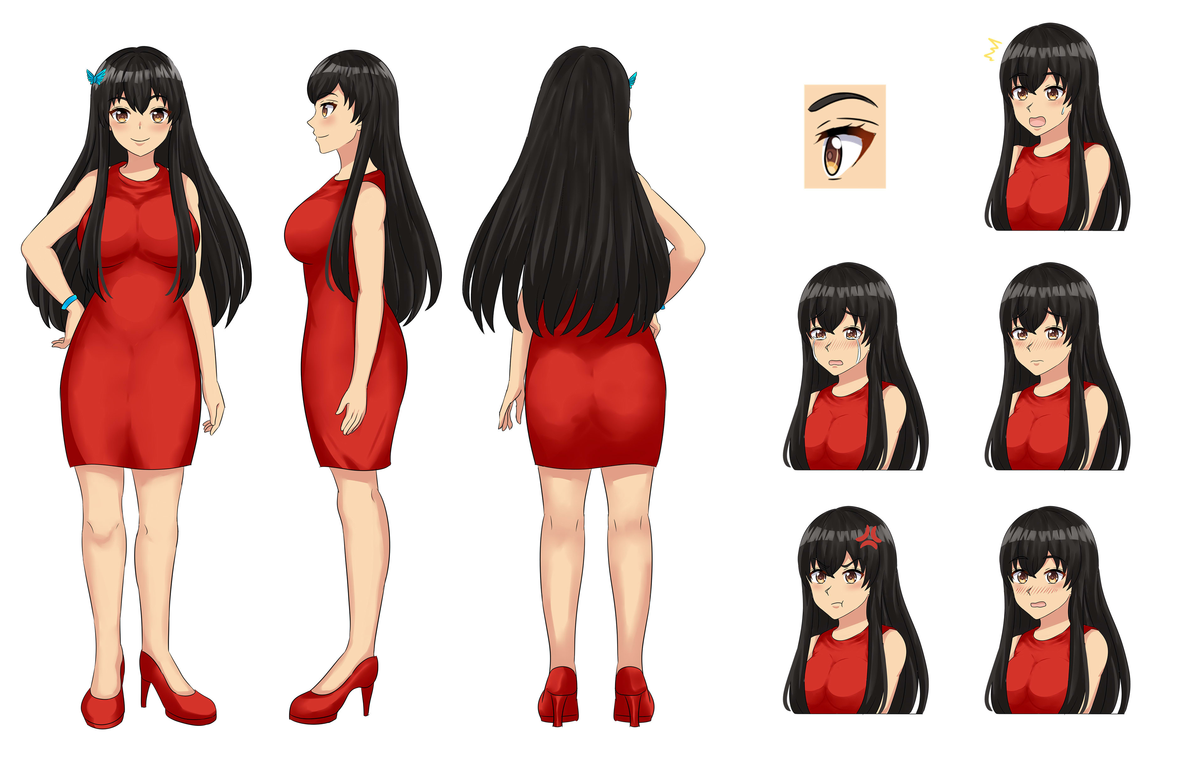 Draw character sheet design in anime style by Danangwibawa | Fiverr