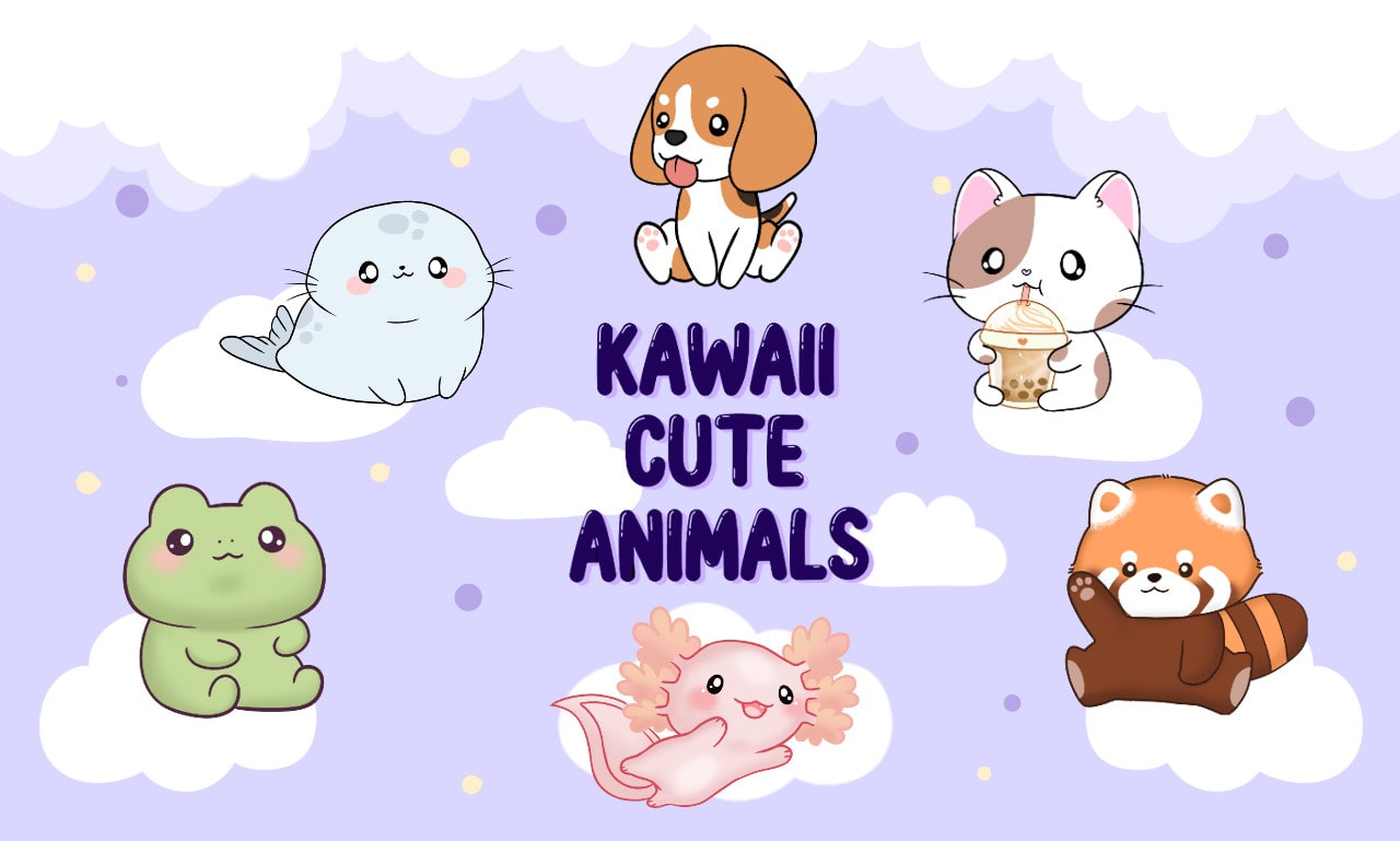 Draw cute kawaii chibi animal for you by Artemisdraw | Fiverr