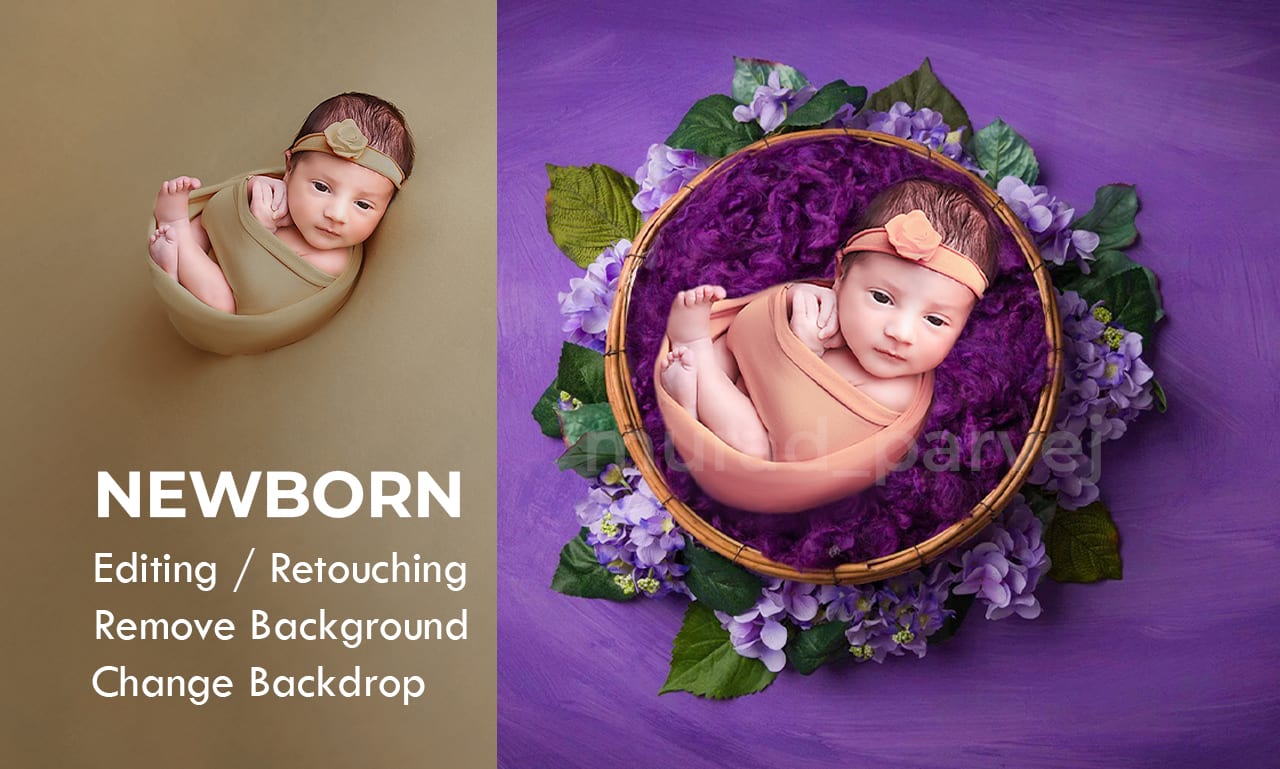 Do newborn, baby, maternity photo editing, retouching and change ...