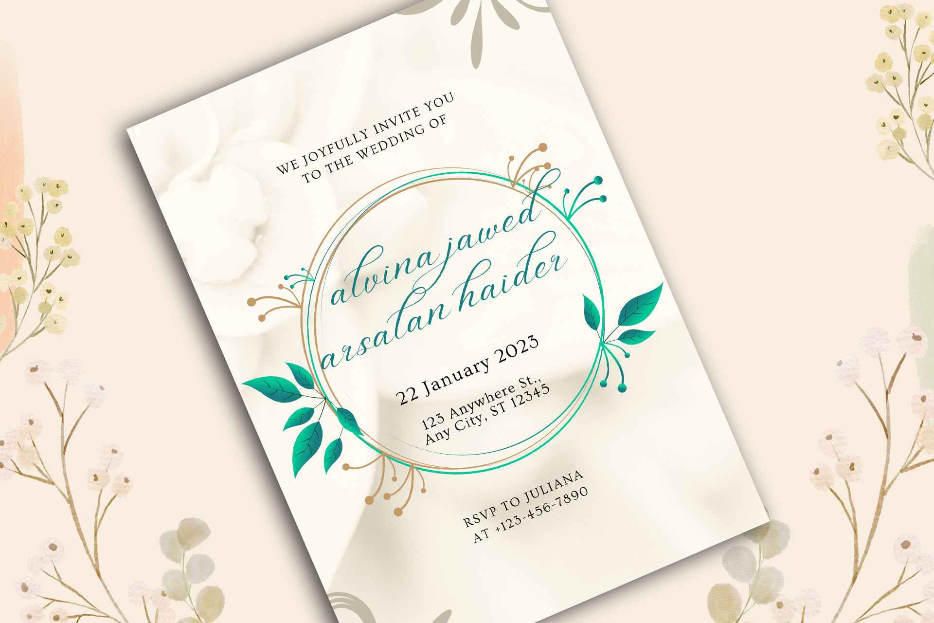 Design wonderful wedding invitation cards, save the date by