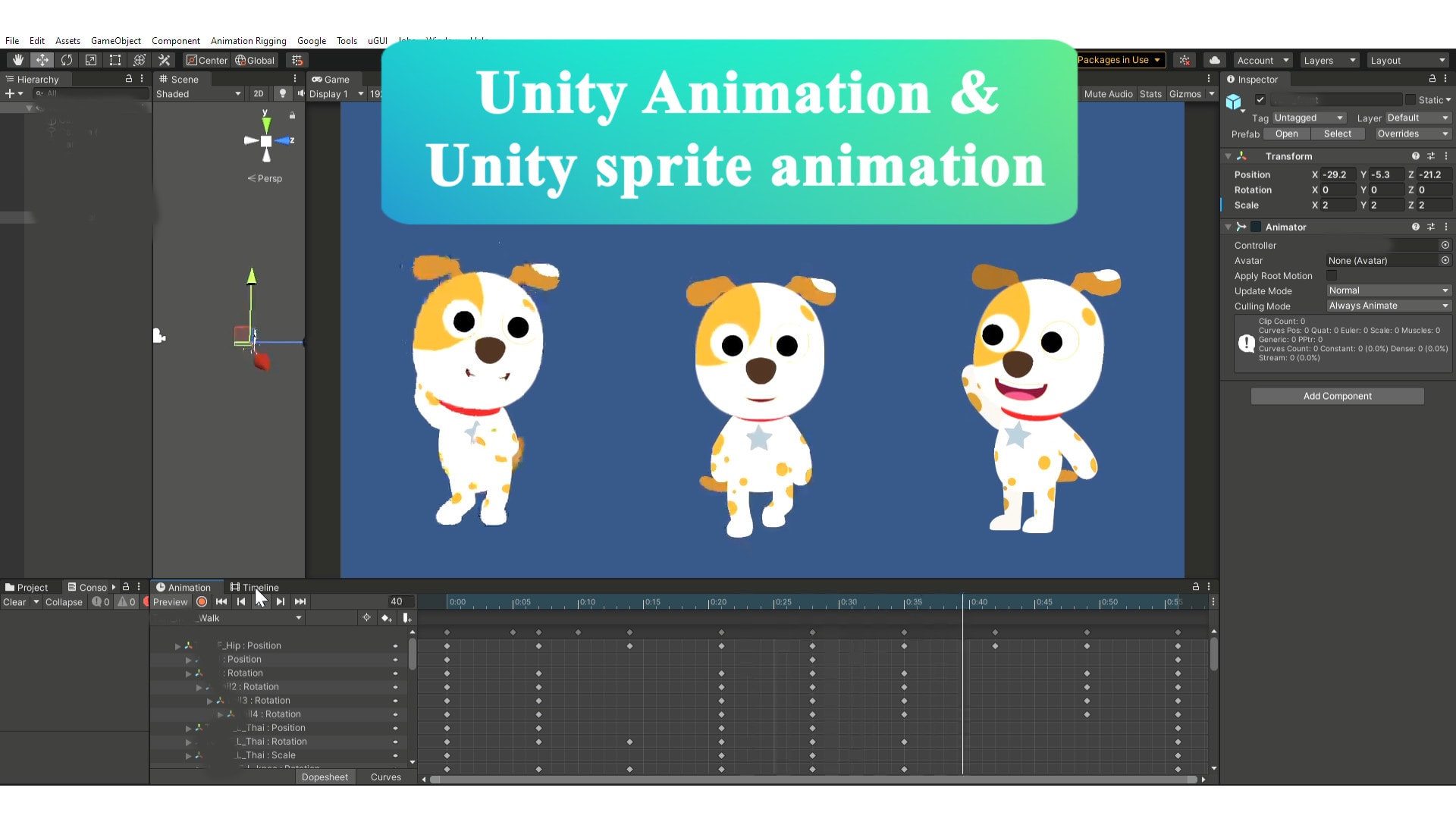 How To Add Animation To Sprite Unity