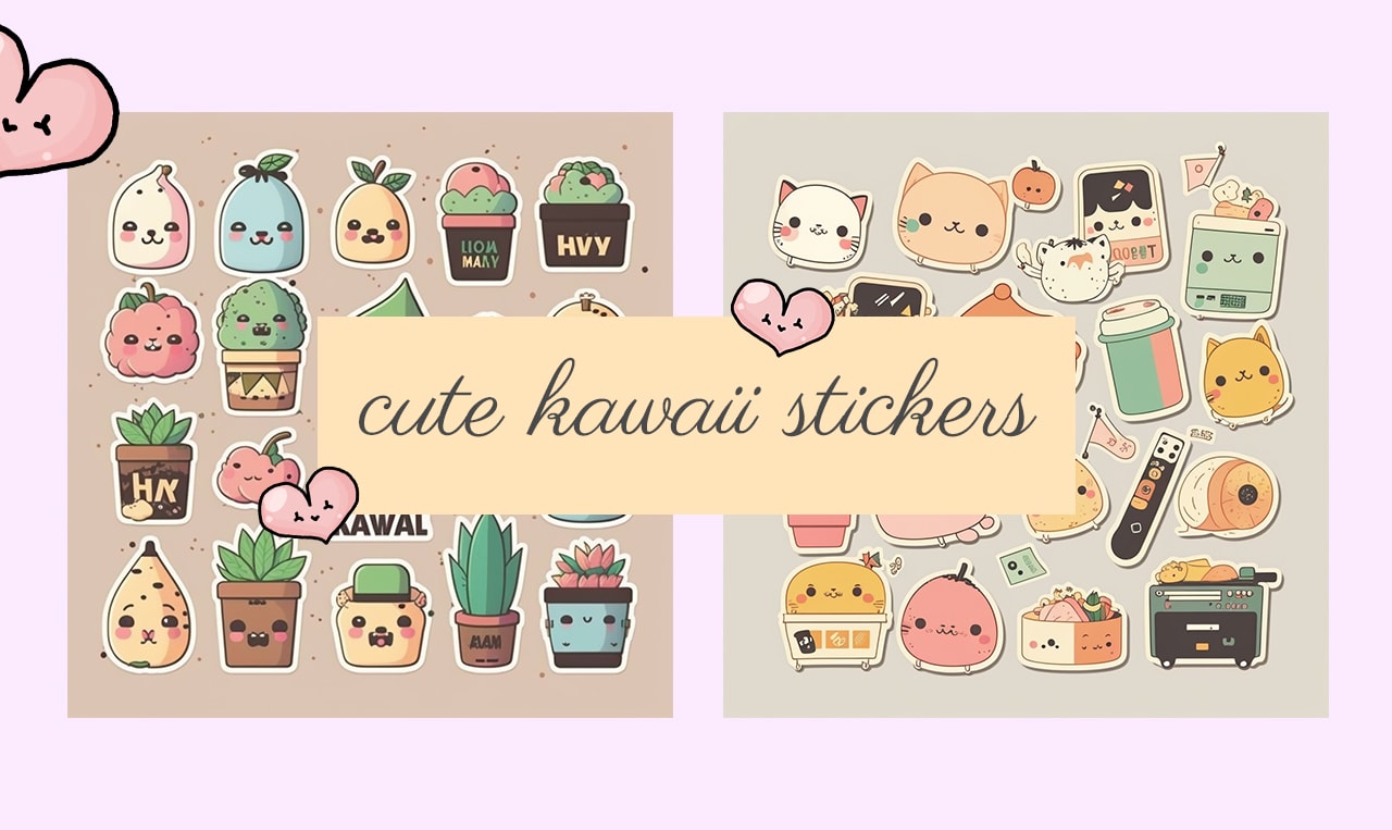 Design cute kawaii stickers for you using midjourney ai by