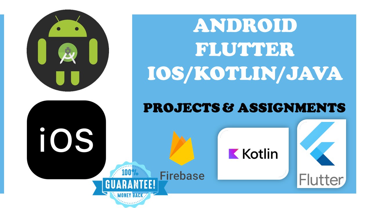 Do android studio, flutter, kotlin, ios app assignment and project by  Draliwarraich | Fiverr