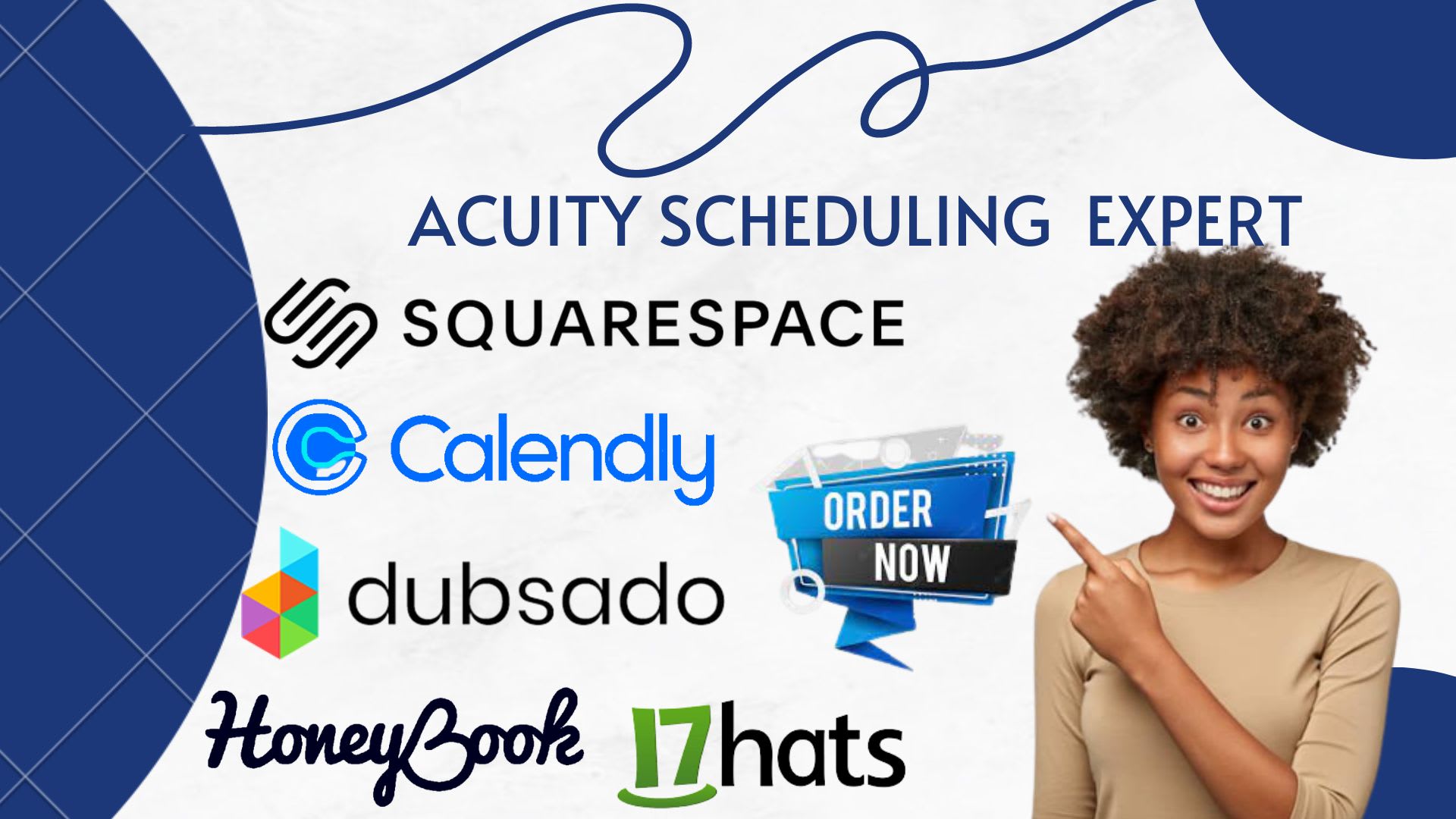 Design squarespace website setup acuity scheduling calendly booking  appointment by Silversmith_234 | Fiverr
