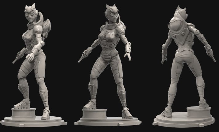 STL file Archetype Fortnite Skin T-Pose RIGGING low-poly 3D print model  🎮・Model to download and 3D print・Cults