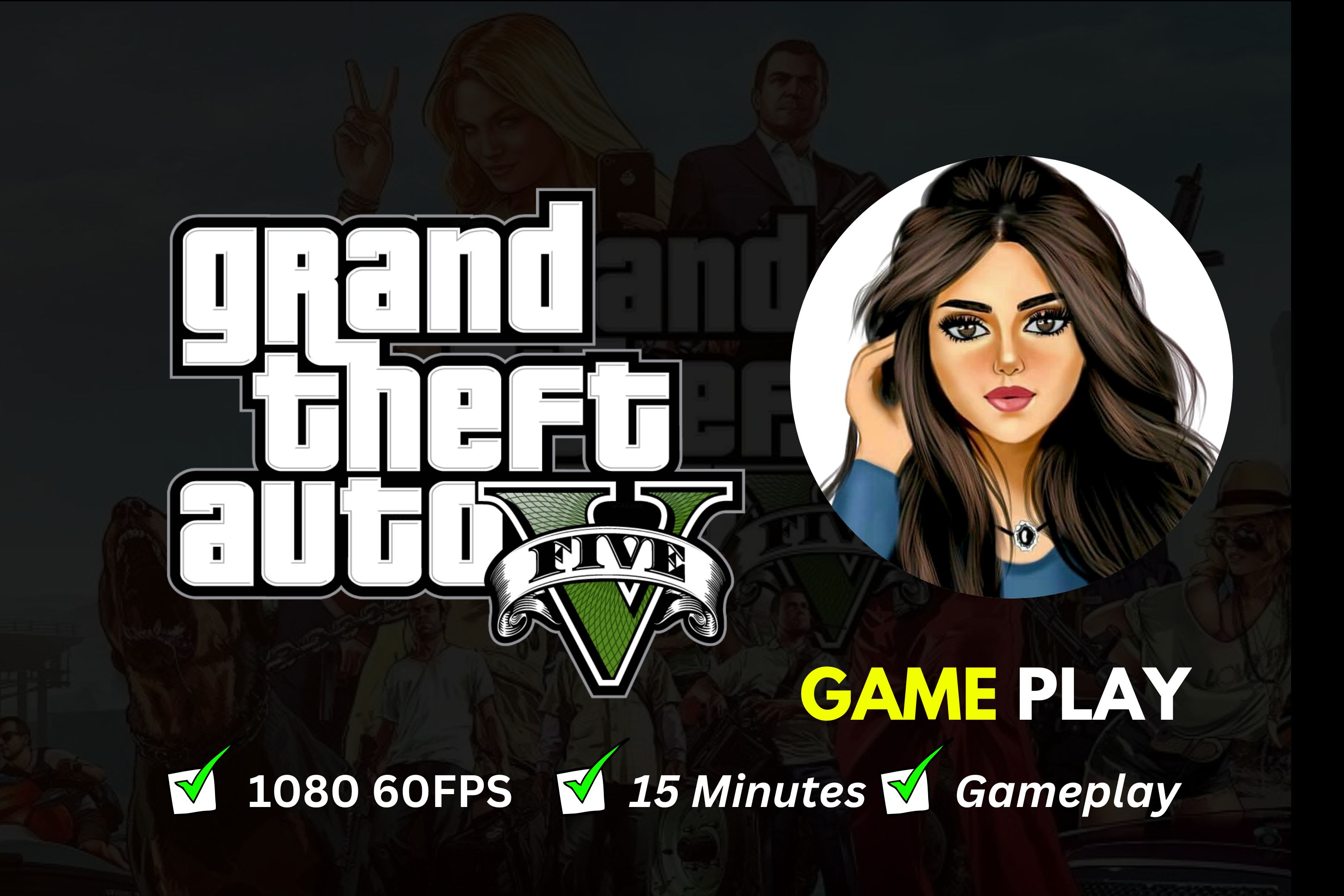 Record gta v pc gameplay in 1080 for and tiktok by Iiishu