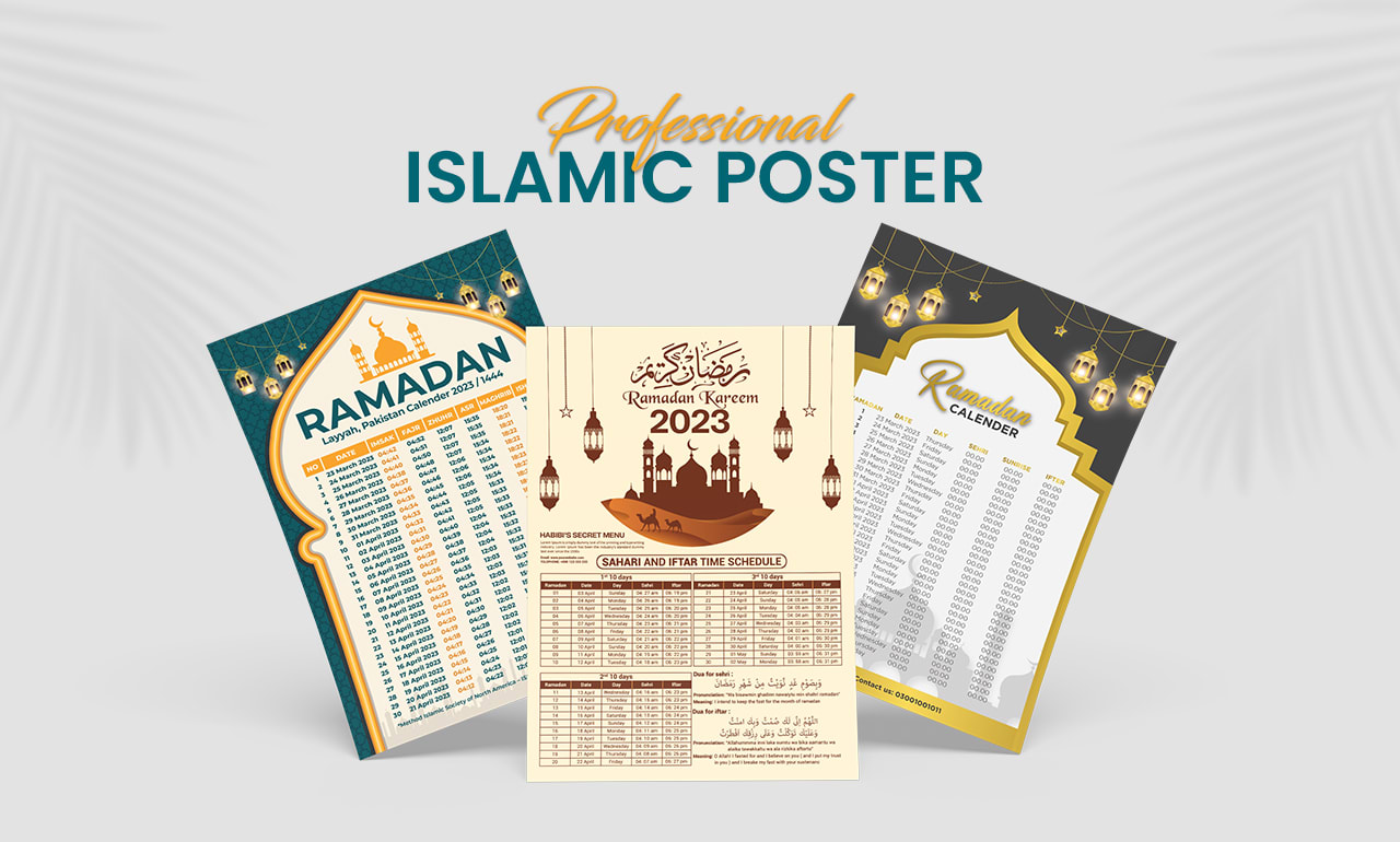 Modèle Le Calendrier Du Ramadan, La Brochure Du Calendrier Du Ramadan 2023