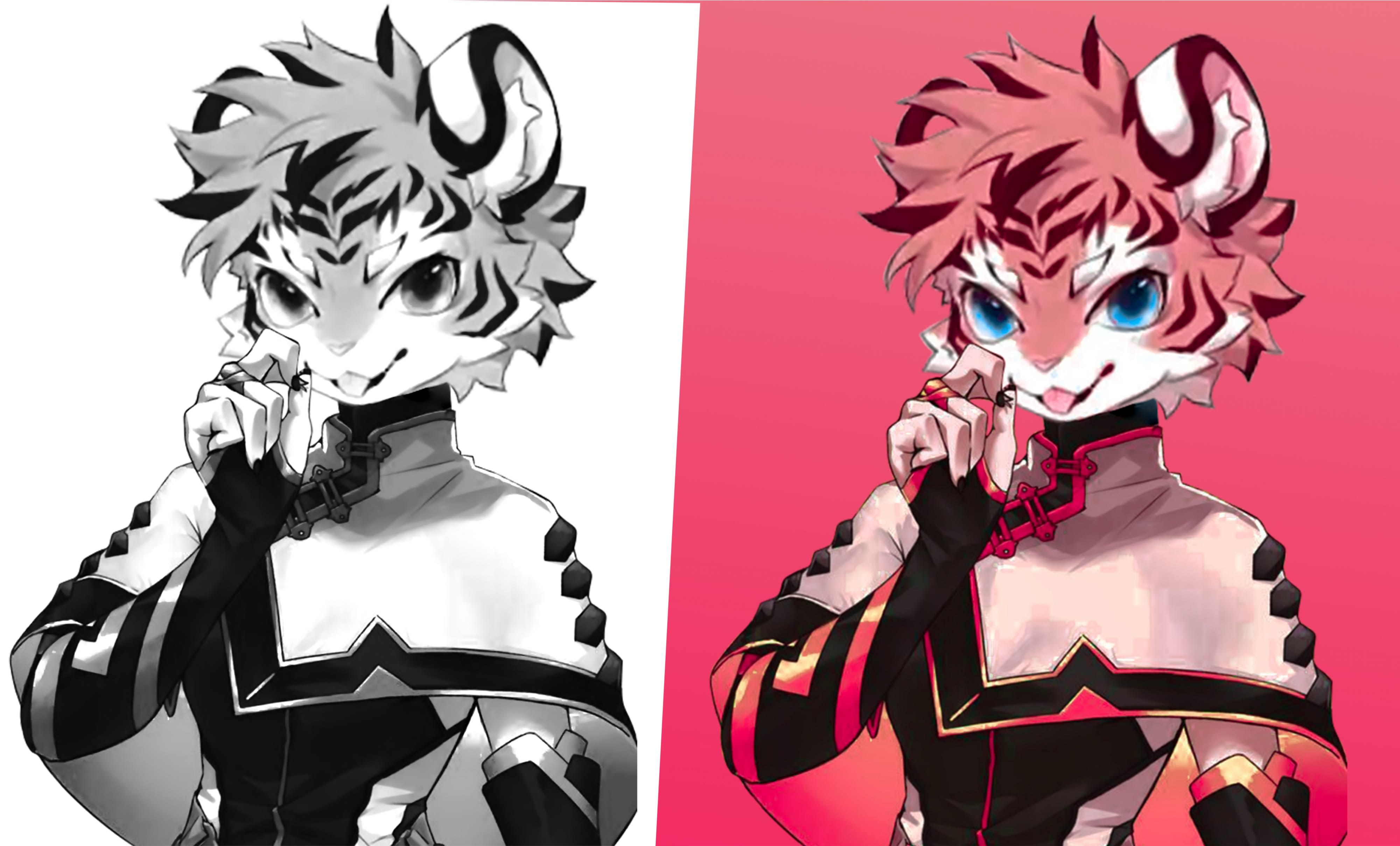 Custom furry fan art, drawings, anime art work, portrait, oc by  Kemono_anime | Fiverr