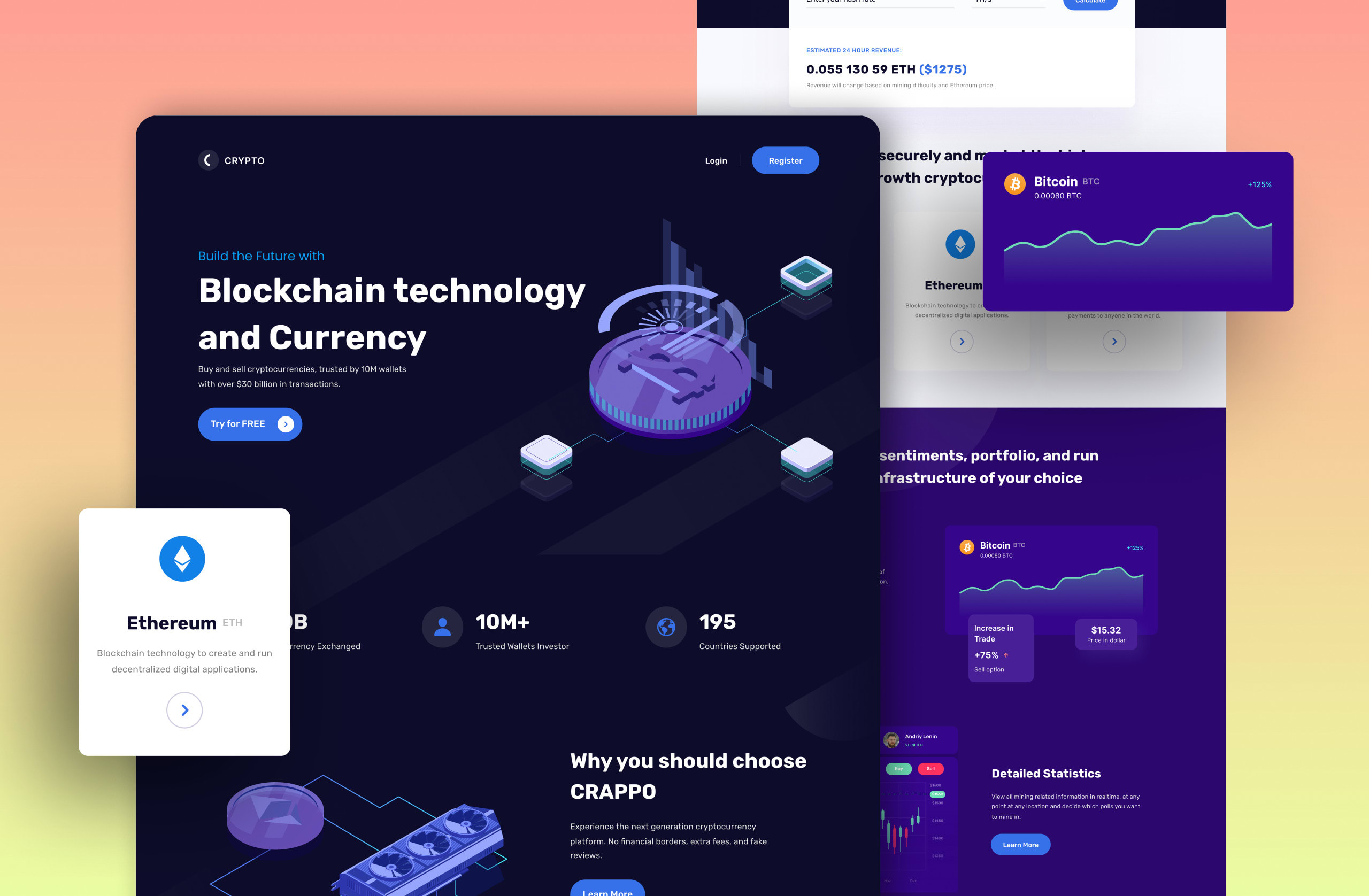Design blockchain ui design, nft, crypto website, app ui ux by Ateebuiux |  Fiverr