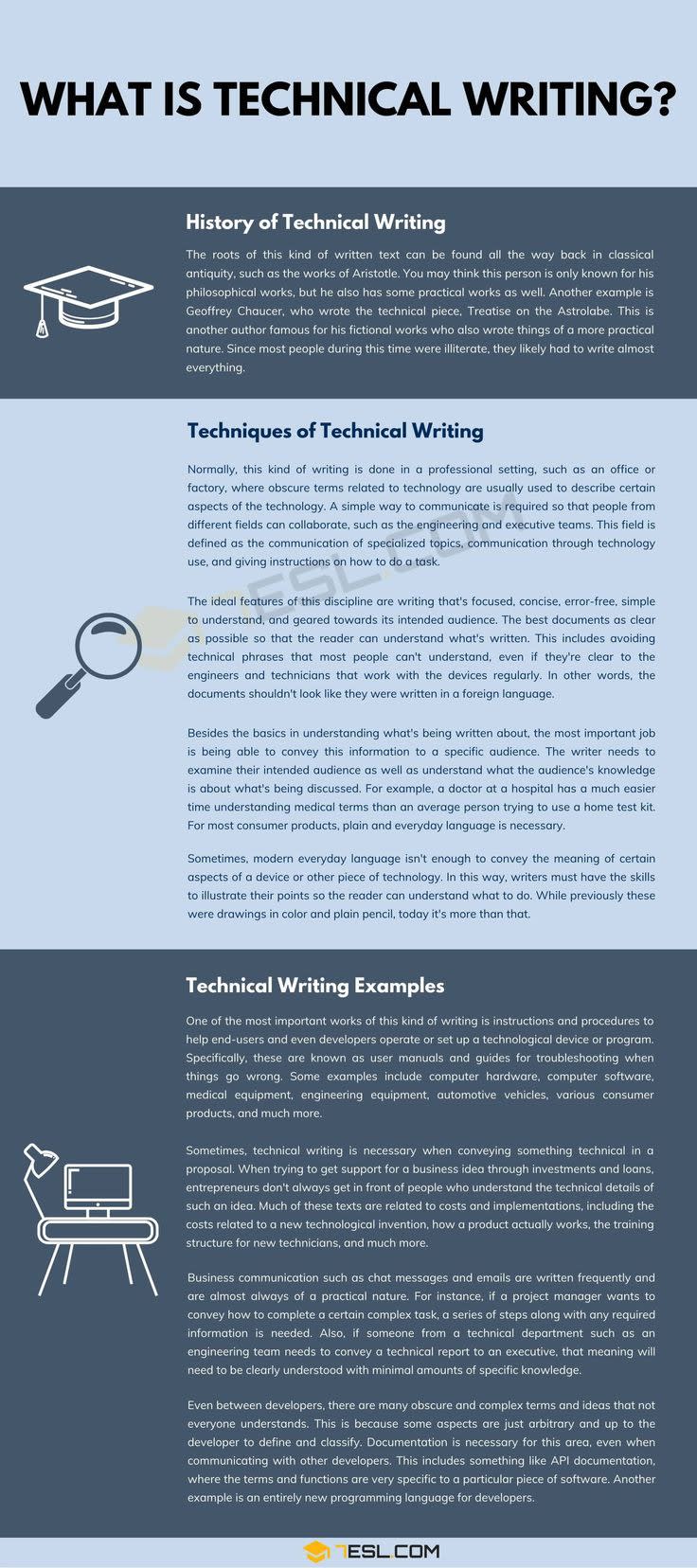 Different Examples Of Technical Writing