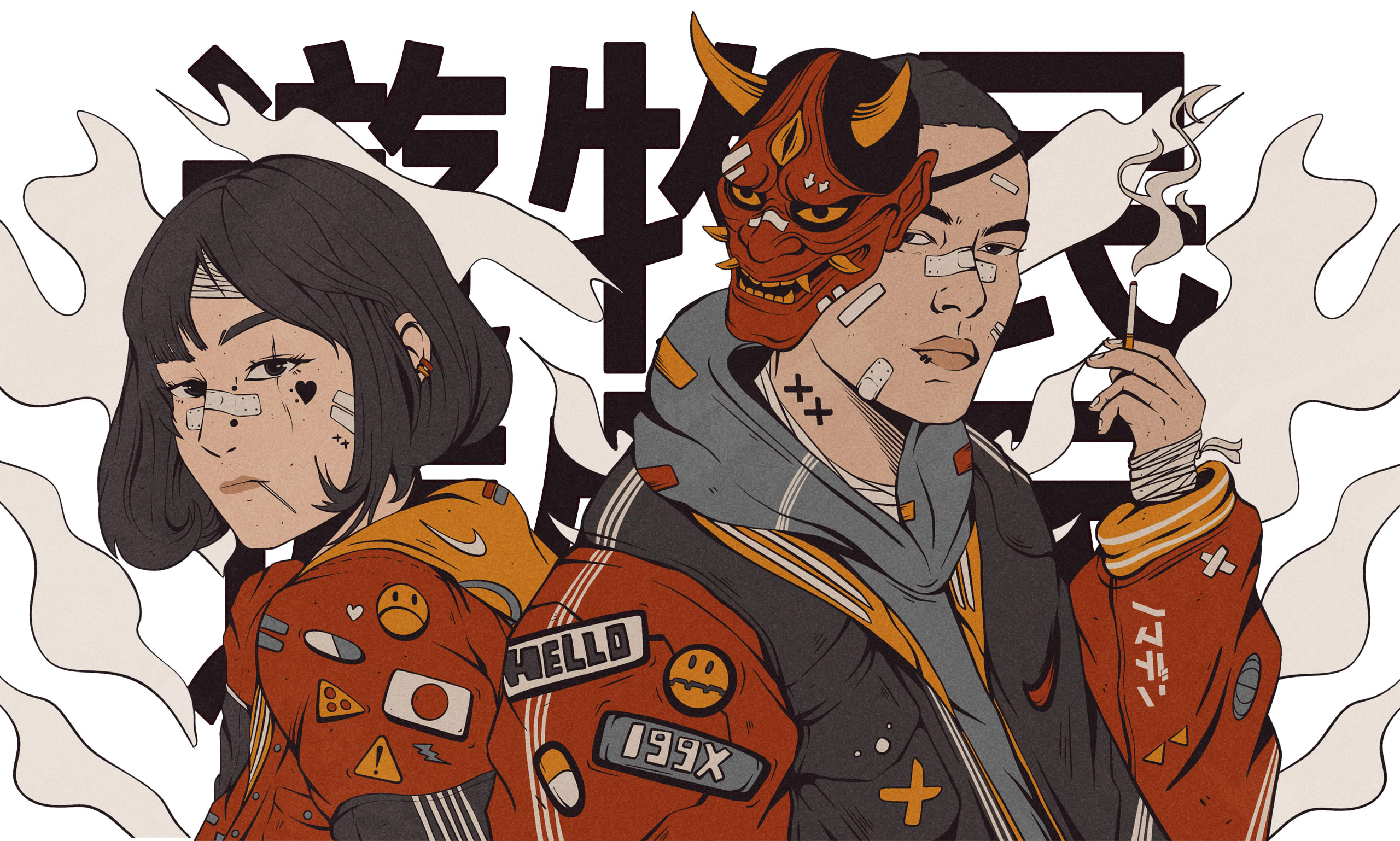 HYPEBEAST Art on Instagram: “@vangoathe fuses streetwear with anime  characters in minimalist illustrations.” | Akira anime, Akira, Hypebeast art