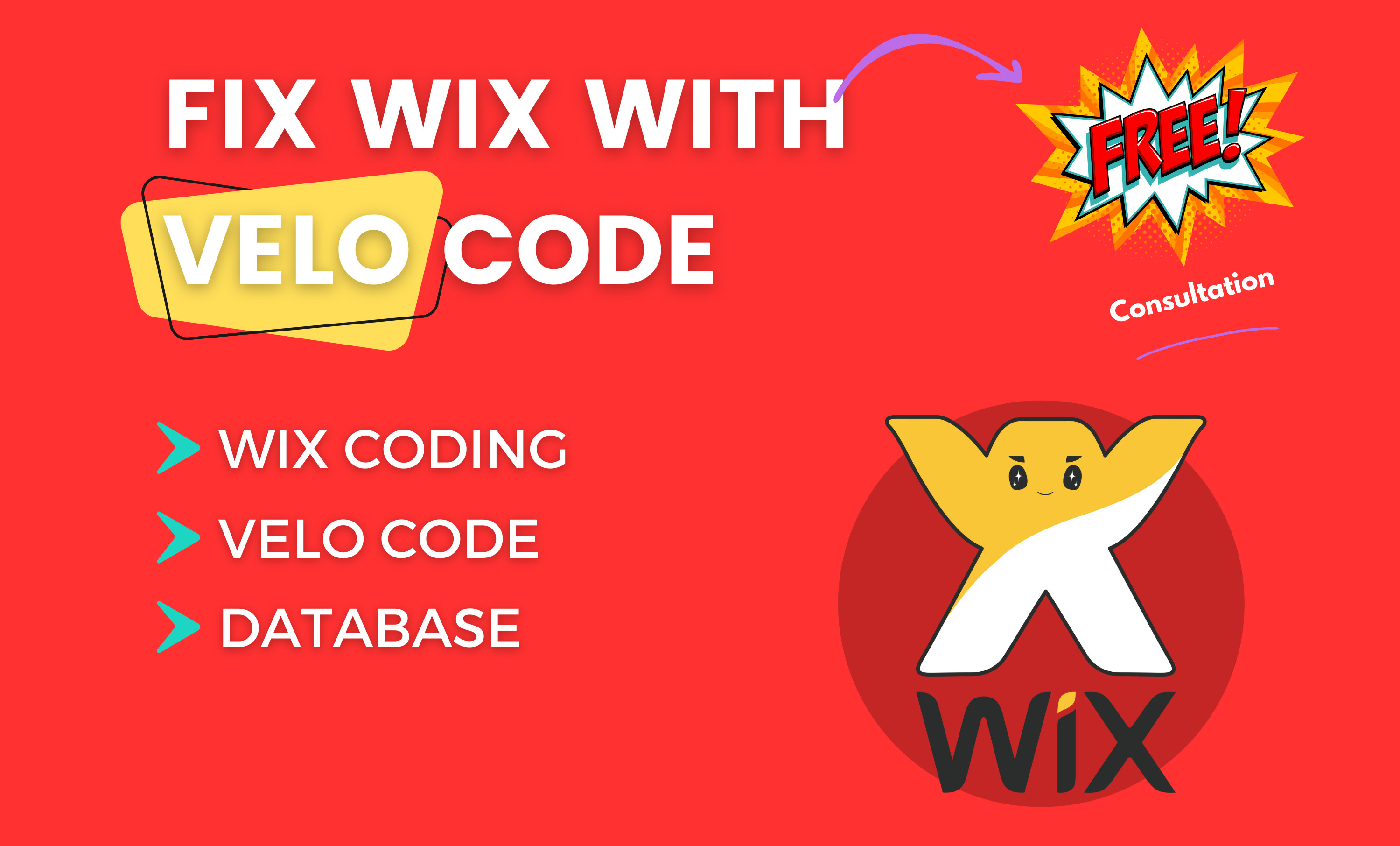 use wix velo, wix coding and database to fix or customize wix site