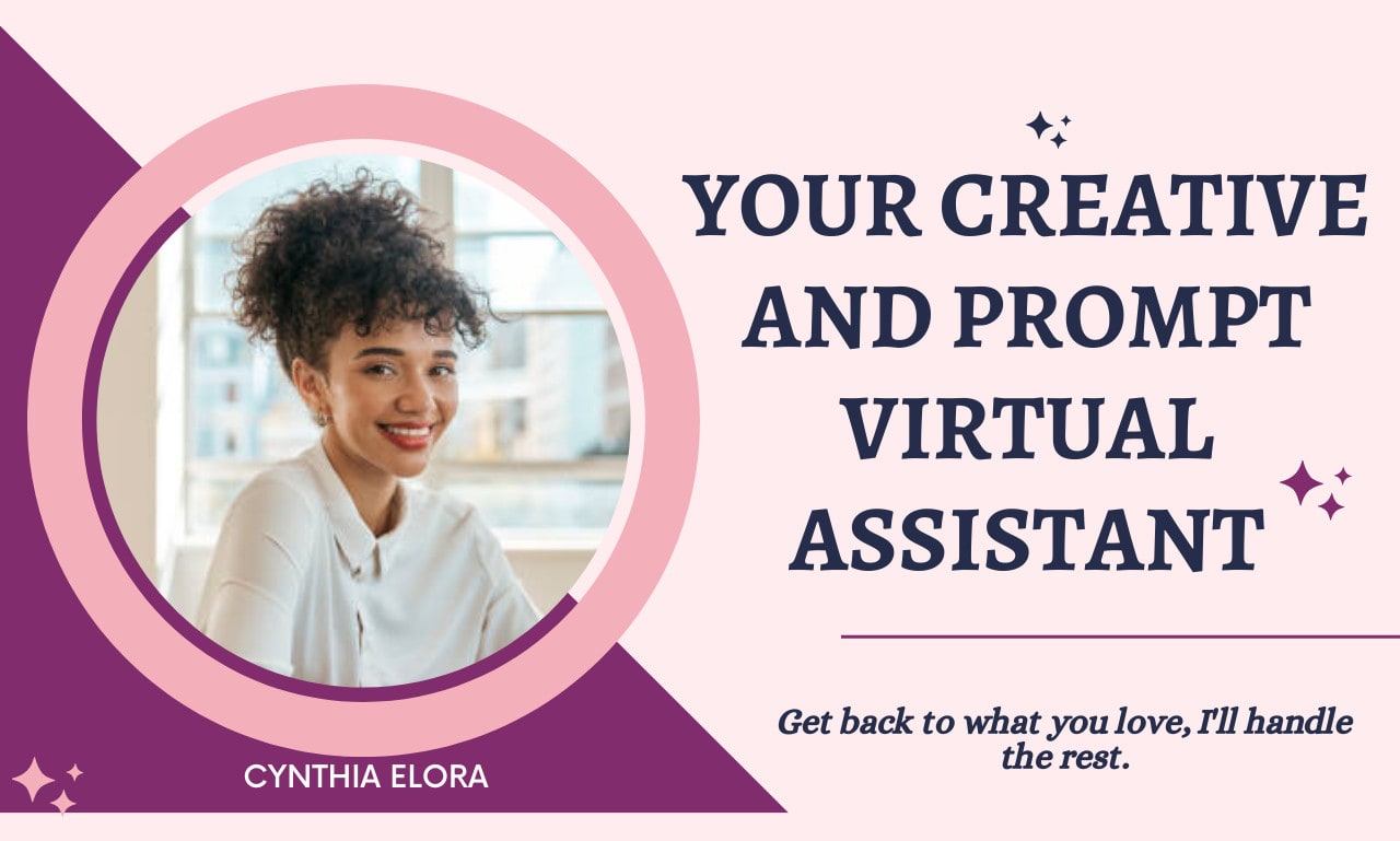 Creative virtual assistant etsy adhd personal assistant social media data  entry by Cynthia_elora | Fiverr