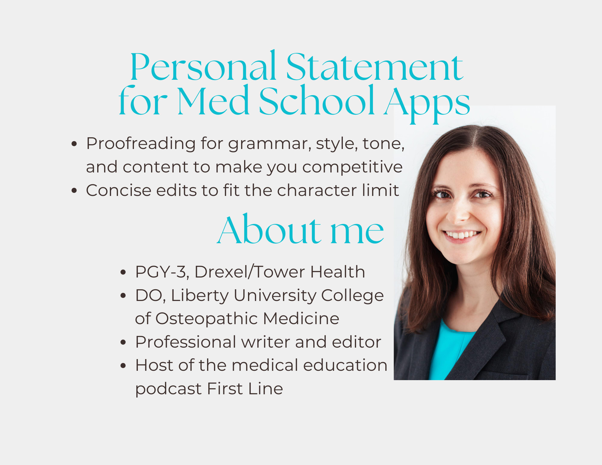 Edit your personal statement for medical school applications by Firstlinepod Fiverr