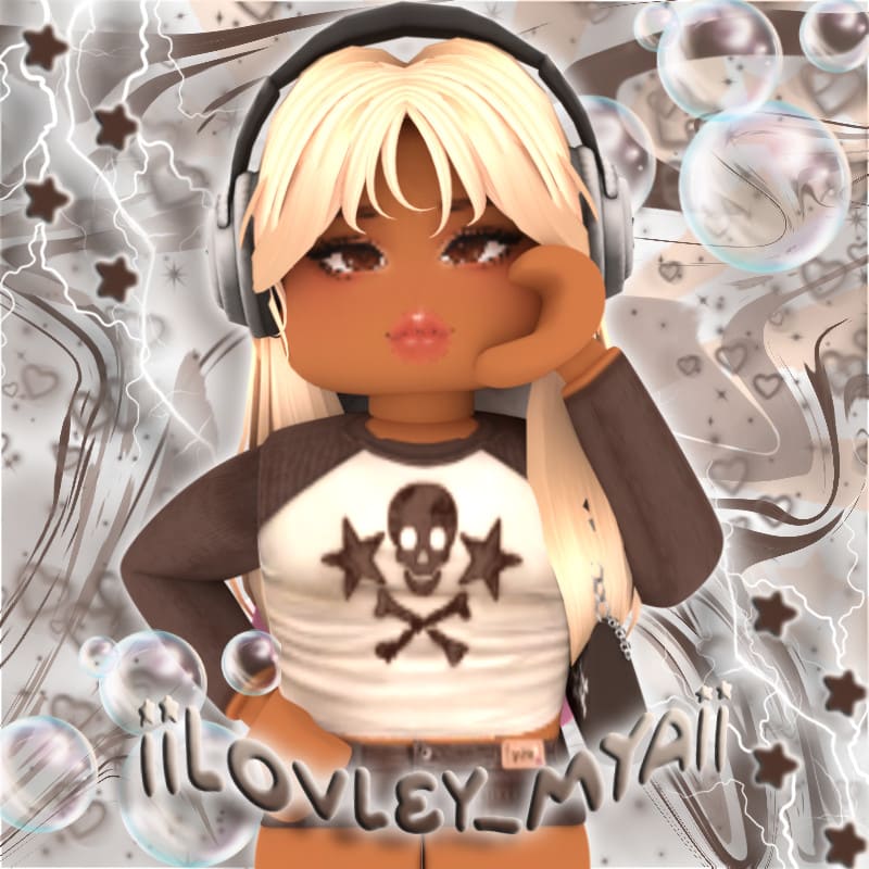 Brown hair roblox gfx  Brown hair roblox, Roblox, Profile picture