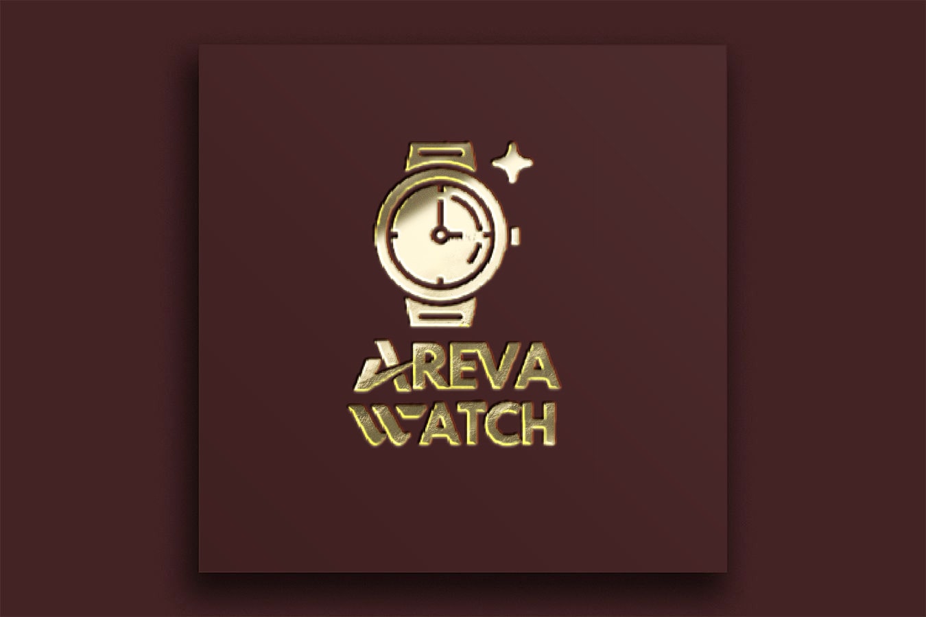 Luxury Gold Watches Watch Logo Design Template. Suitable for watch