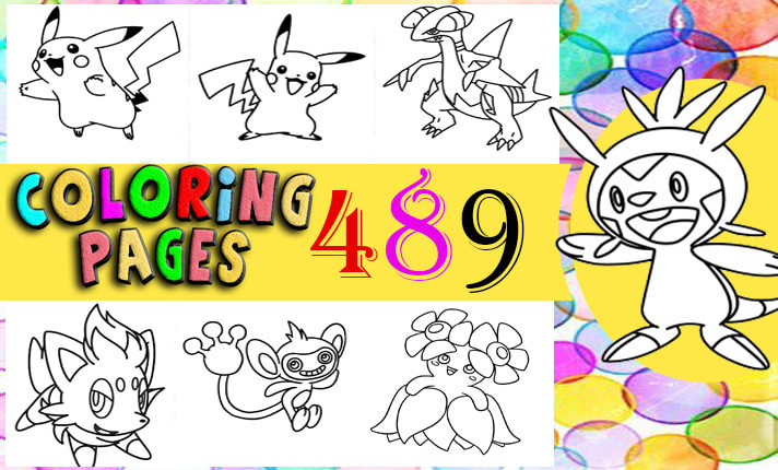 Give you 489 pokemon coloring pages book for children by Abahloussbrahim