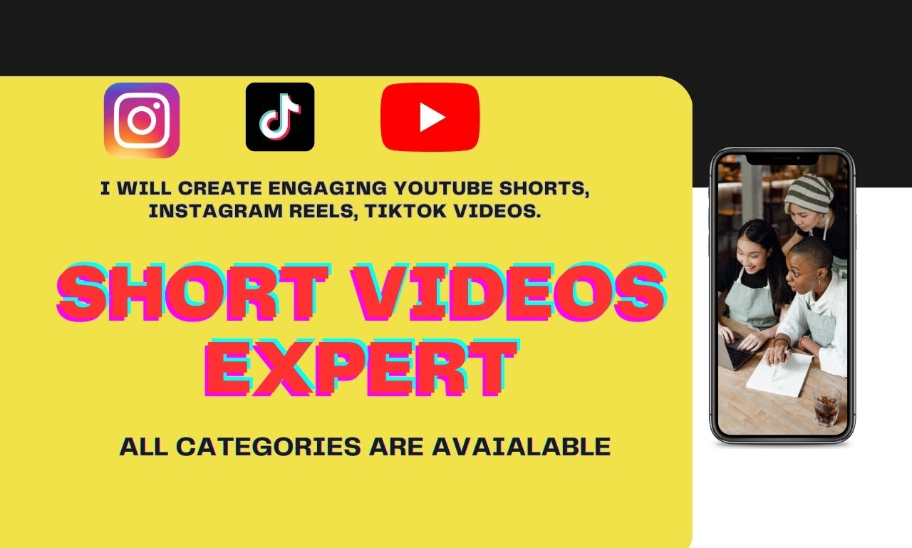I will make  shorts, Instagram reels and TikTok videos by
