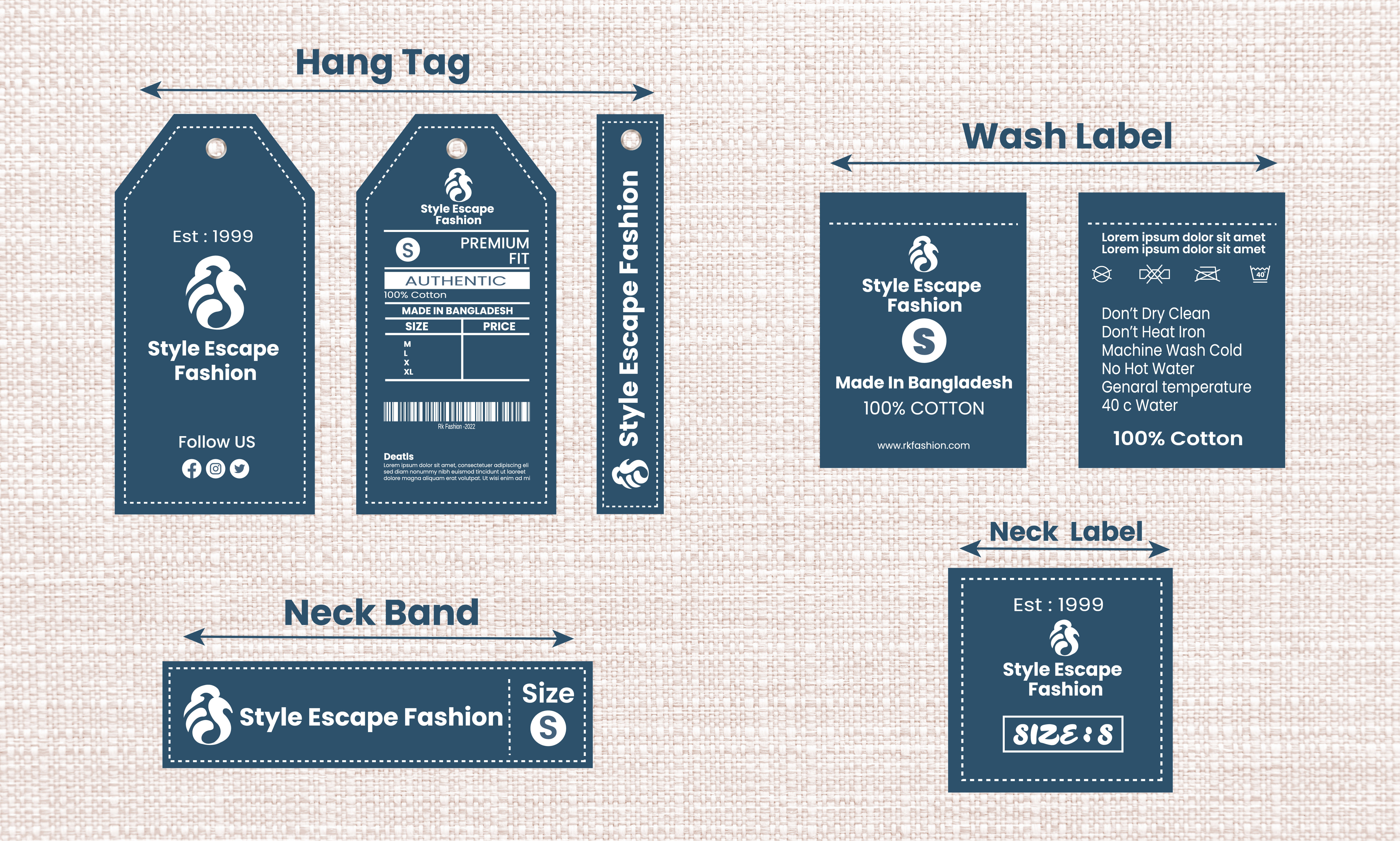 Design branded clothing tags and clothing labels by Art_zoon