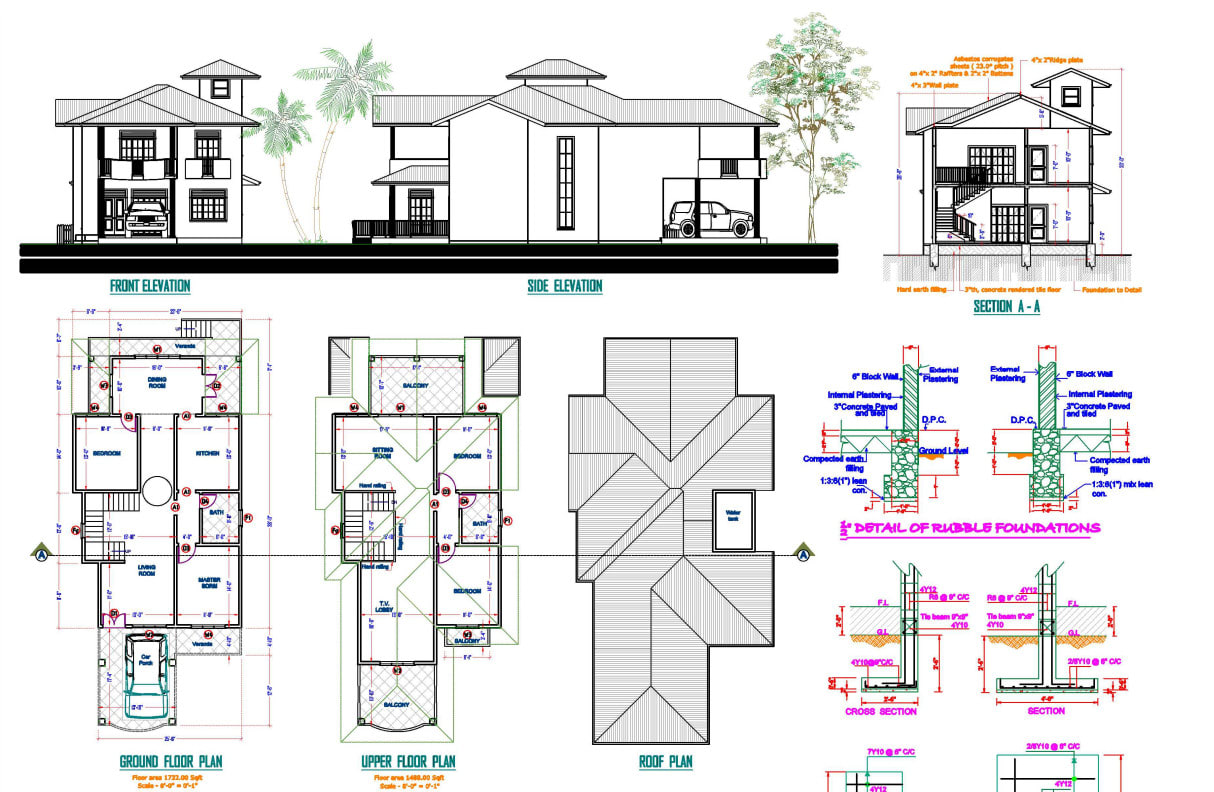 Draw interior architecture designs and sketches by hand by Nade_sdk | Fiverr