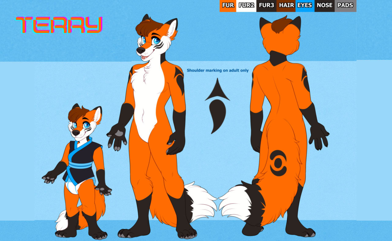 Protogen Fursuit Fursona Furry Blue pattern - Protogen - Posters