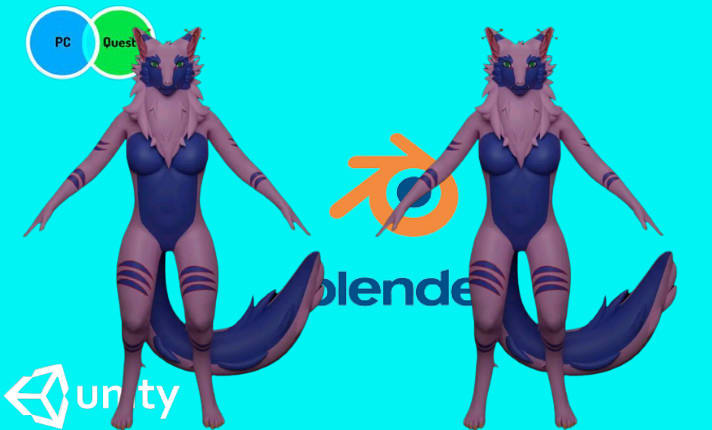 Do furry avatar, 3d vrchat avatar, vrc avatar, csgo,roblox outfit, vrchat  outfit by Rheizz