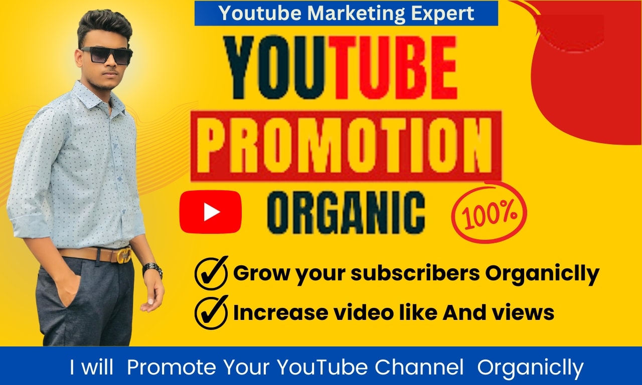 Do organic  video promotion to grow your channel by Smm_fayed