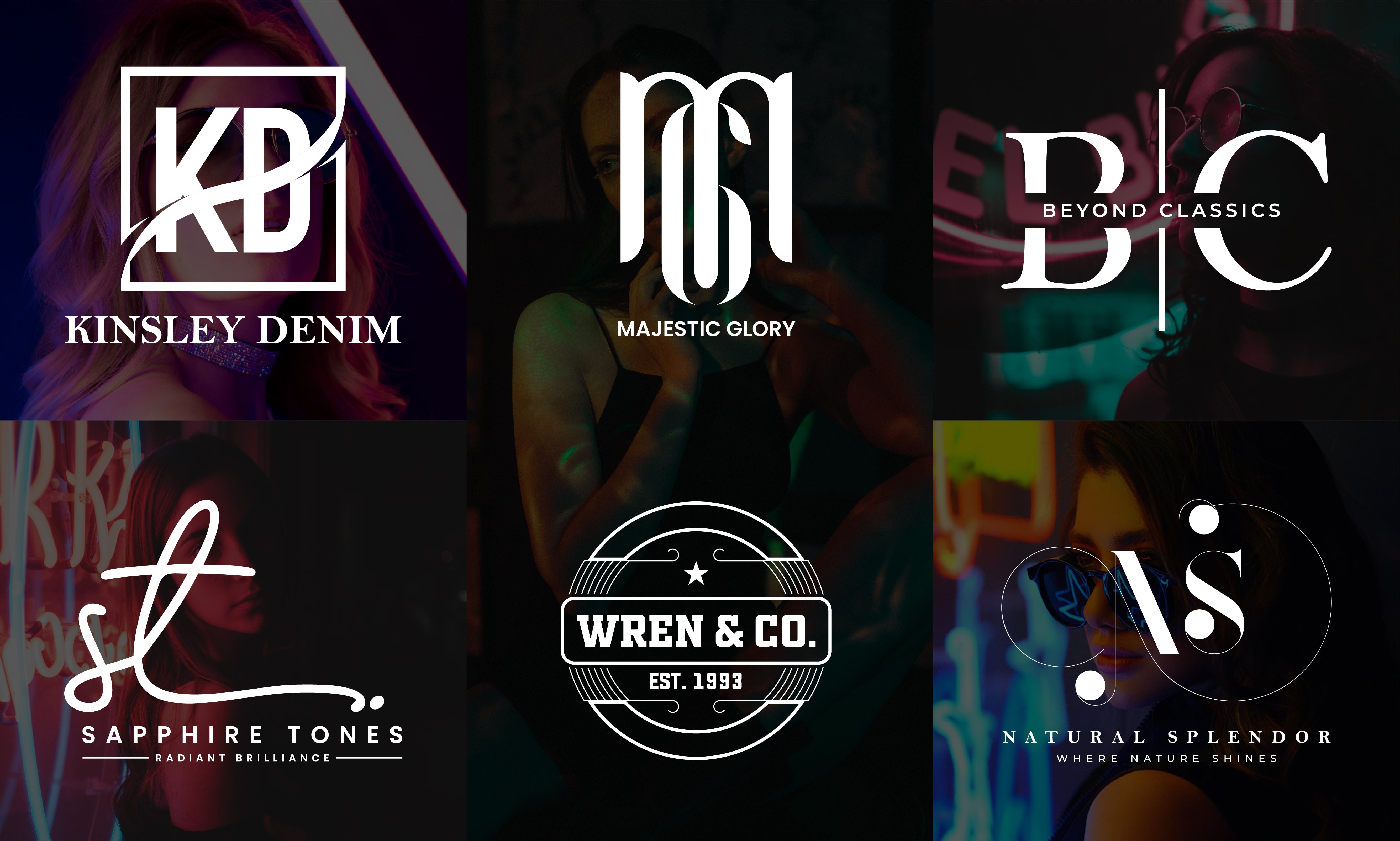 Luxury Designer Brand Inspired Logos Files