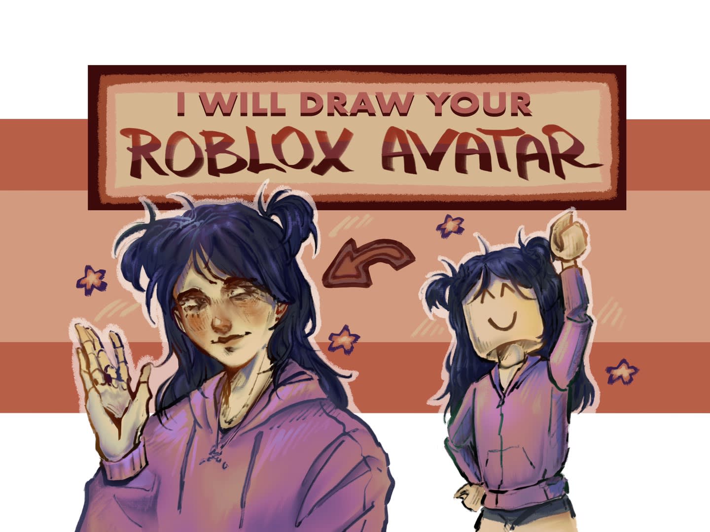 Create a drawing of your roblox avatar by Newest55