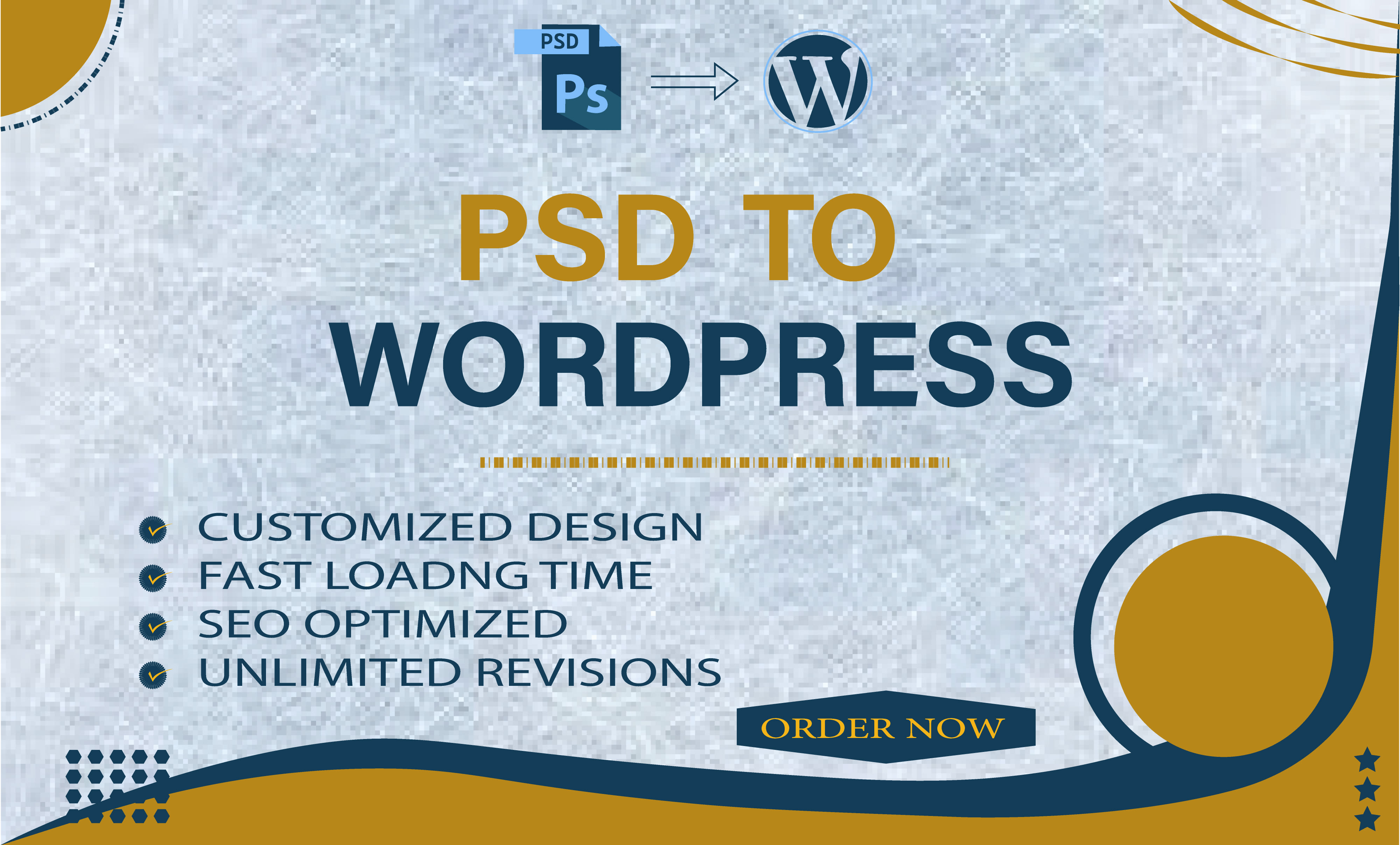 Create psd to wordpress website using elementor pro by Hananmughal