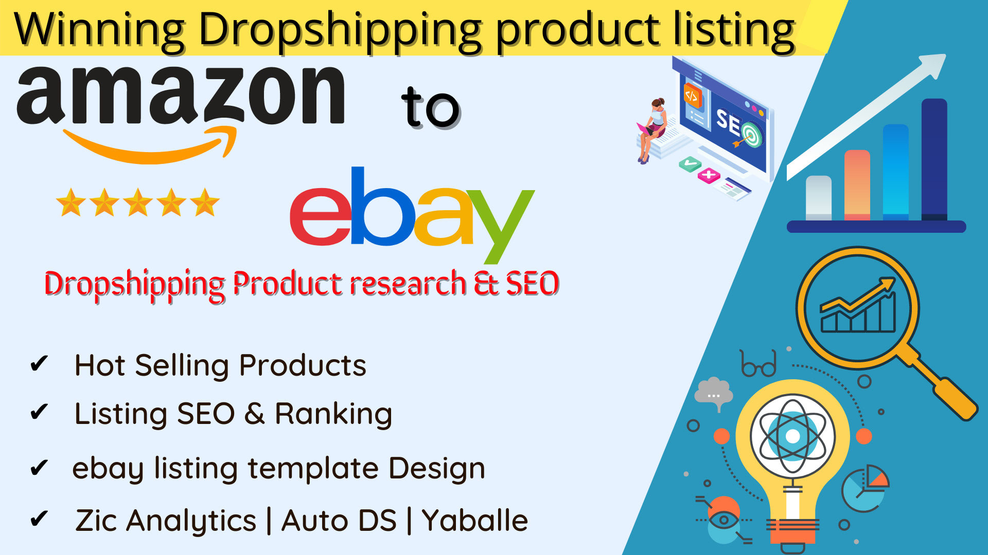 Do  to  dropshipping top listings by Mshahbazshah111
