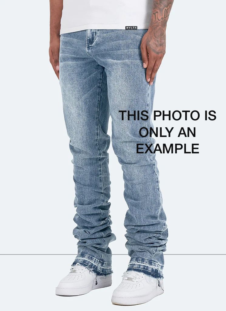 customize some jeans or pants to make them stacked
