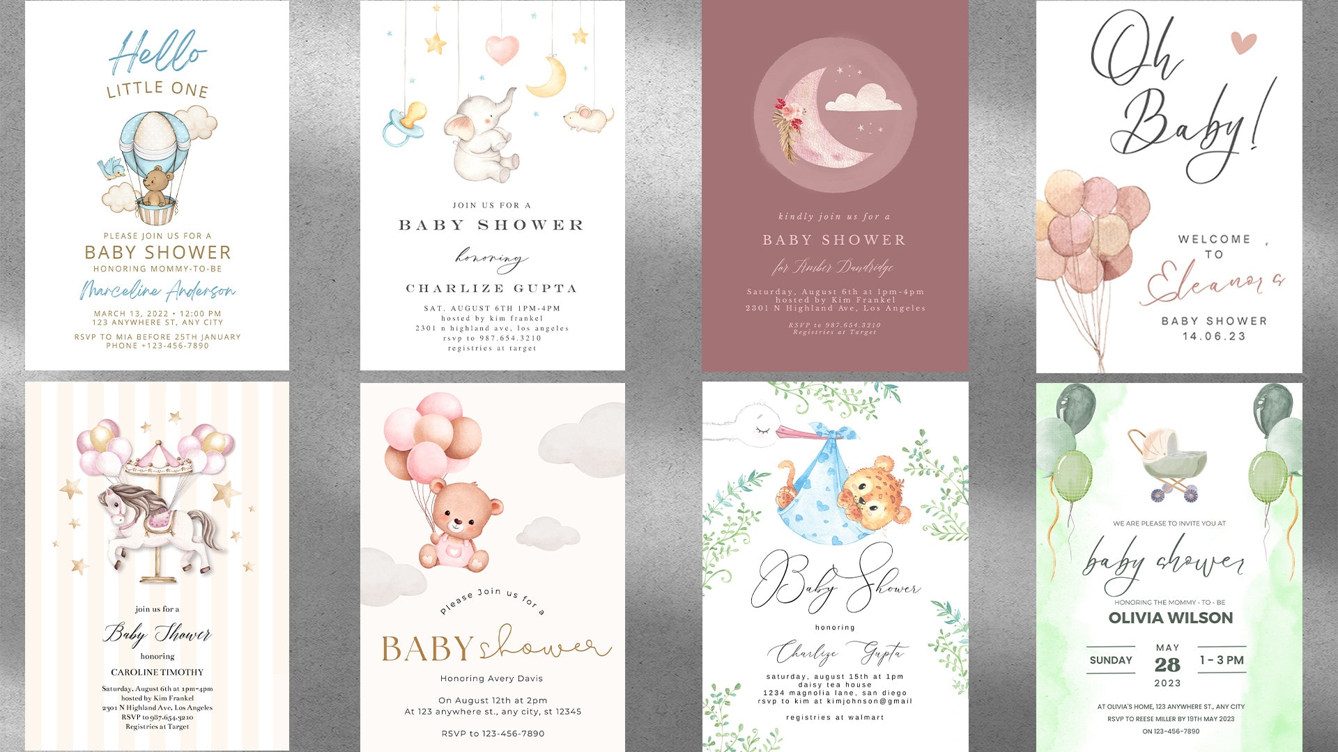 Handcrafted Mobile Baby Shower Invitations