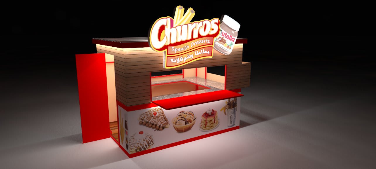3*2.2 Cute Outdoor Food Booth Design for Nuts Business