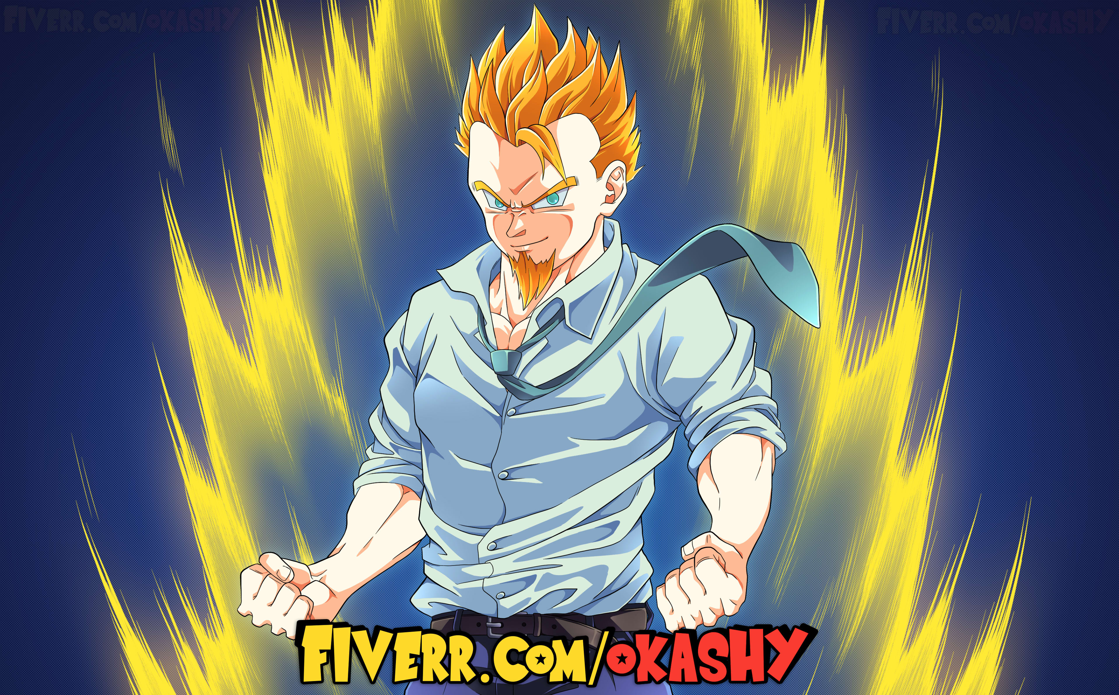 With the Vegeta Wallpapers released last month by the official DB twitter,  I made one in a similar style for Future Trunks : r/dbz