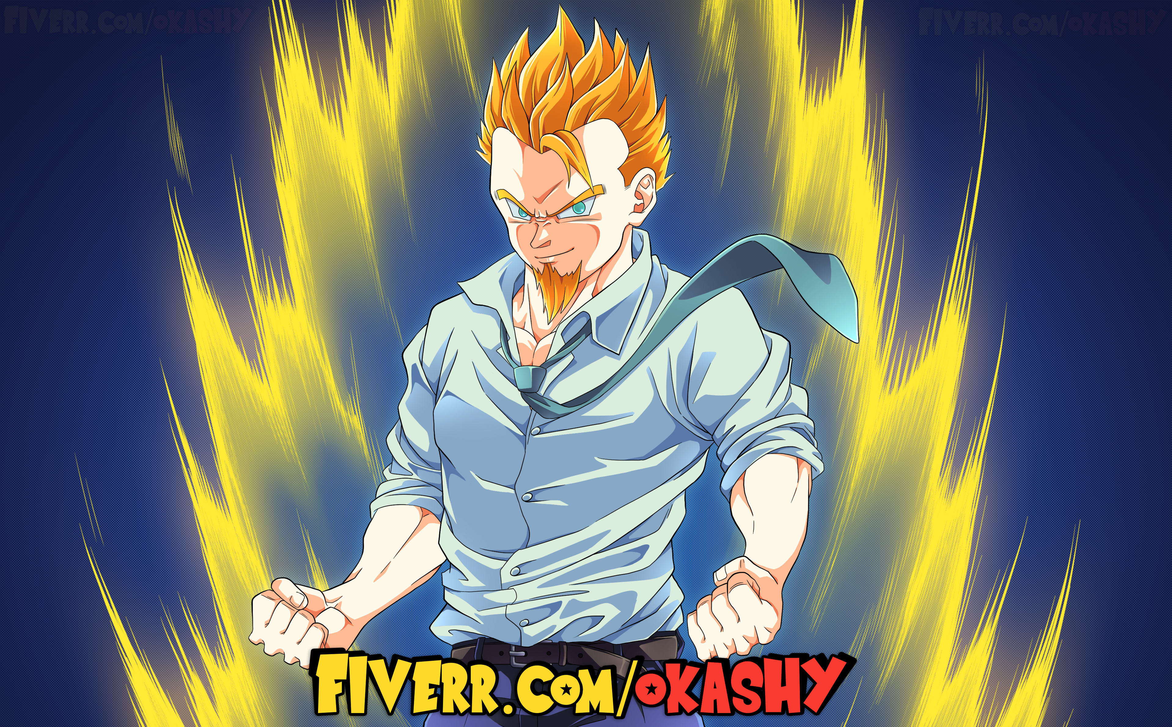 Draw you in dragon ball anime manga style , pro by Okashy