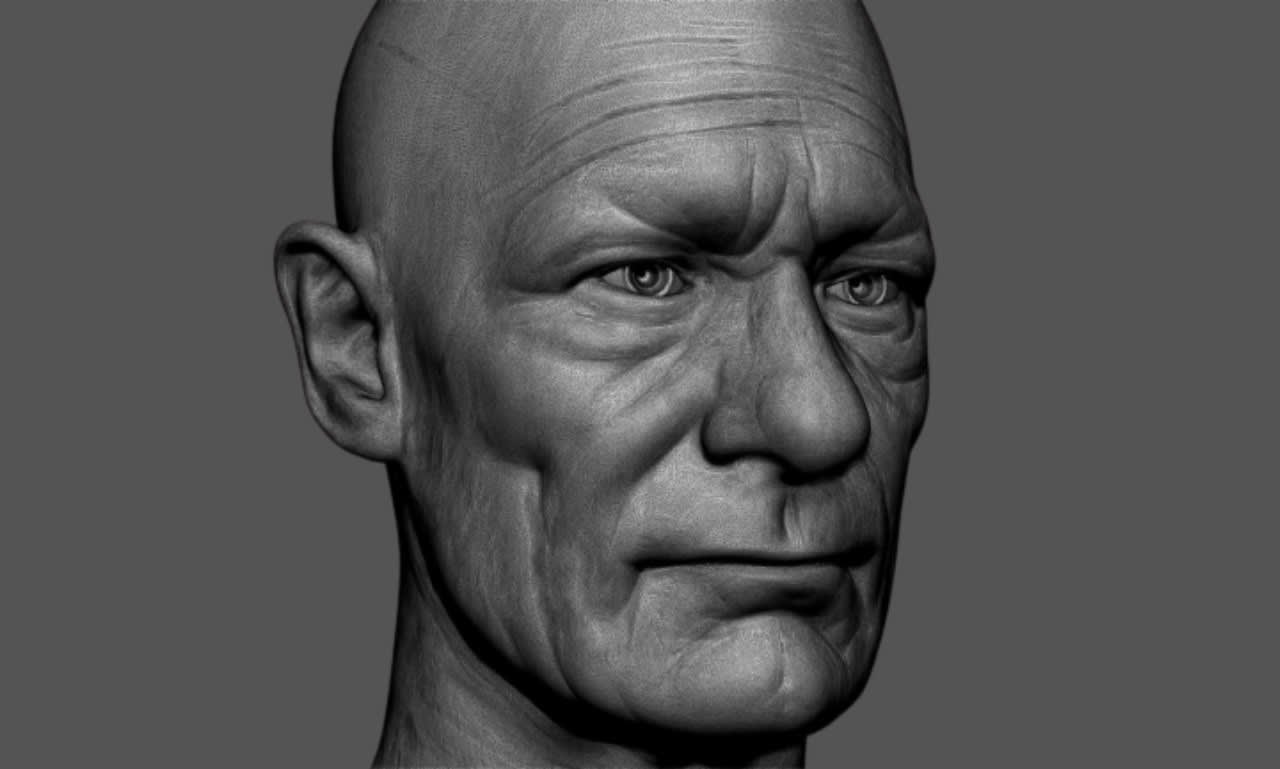 sculpter une tête 3D stylisée visage 3D buste 3D modèle de tête 3D réaliste