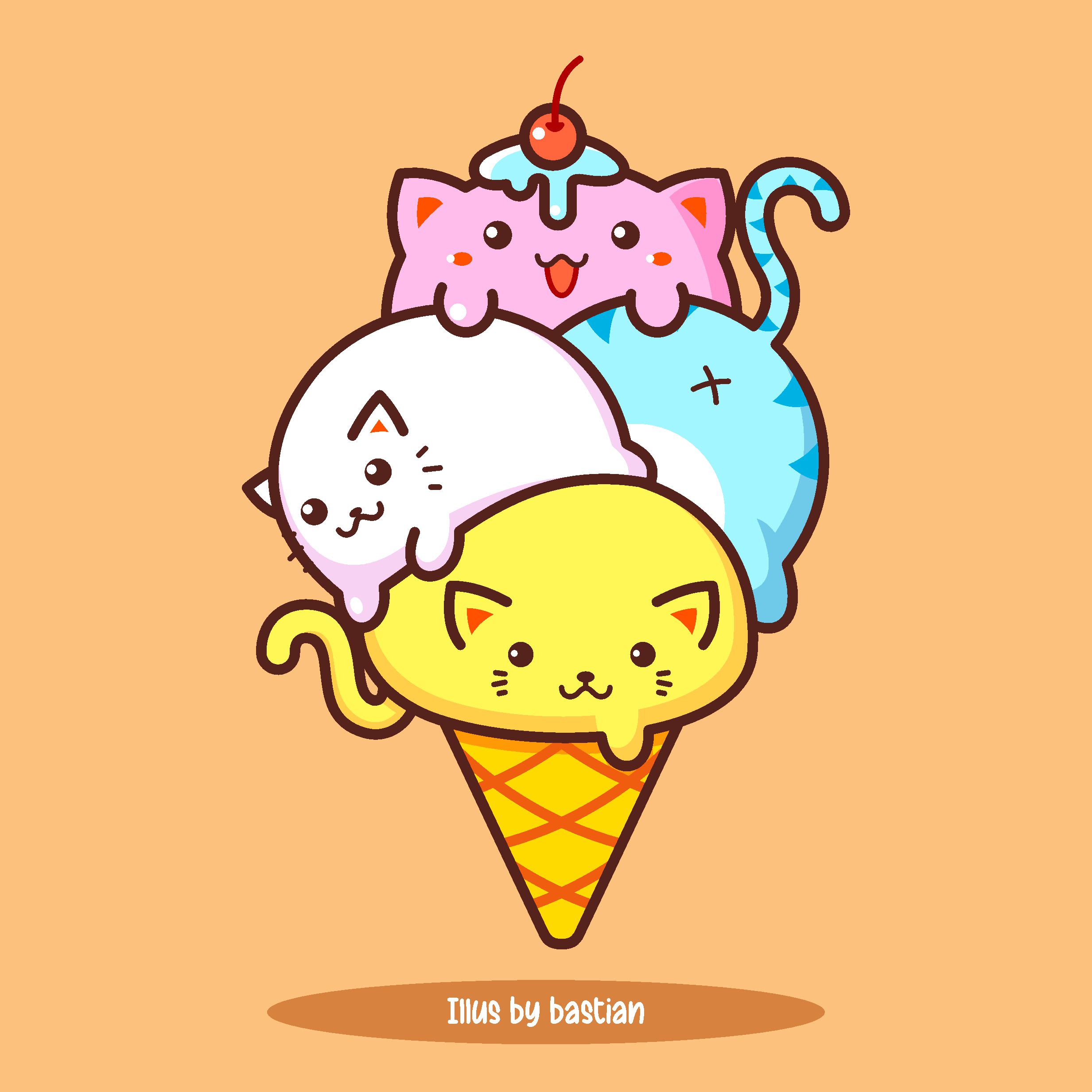 How to draw Cute Kawaii Ice Cream  Drawing to draw - Drawing to Draw 