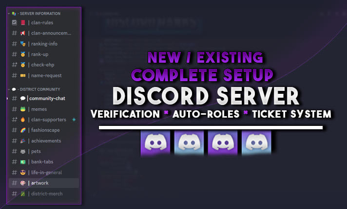 Create a customized discord server by Shawnandro