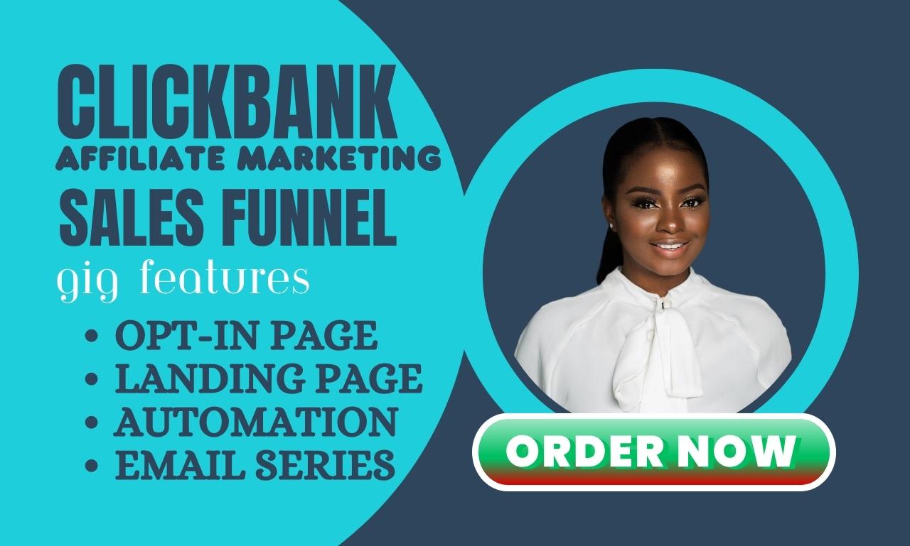 Clickbank affiliate marketing sales funnel or Landing Page