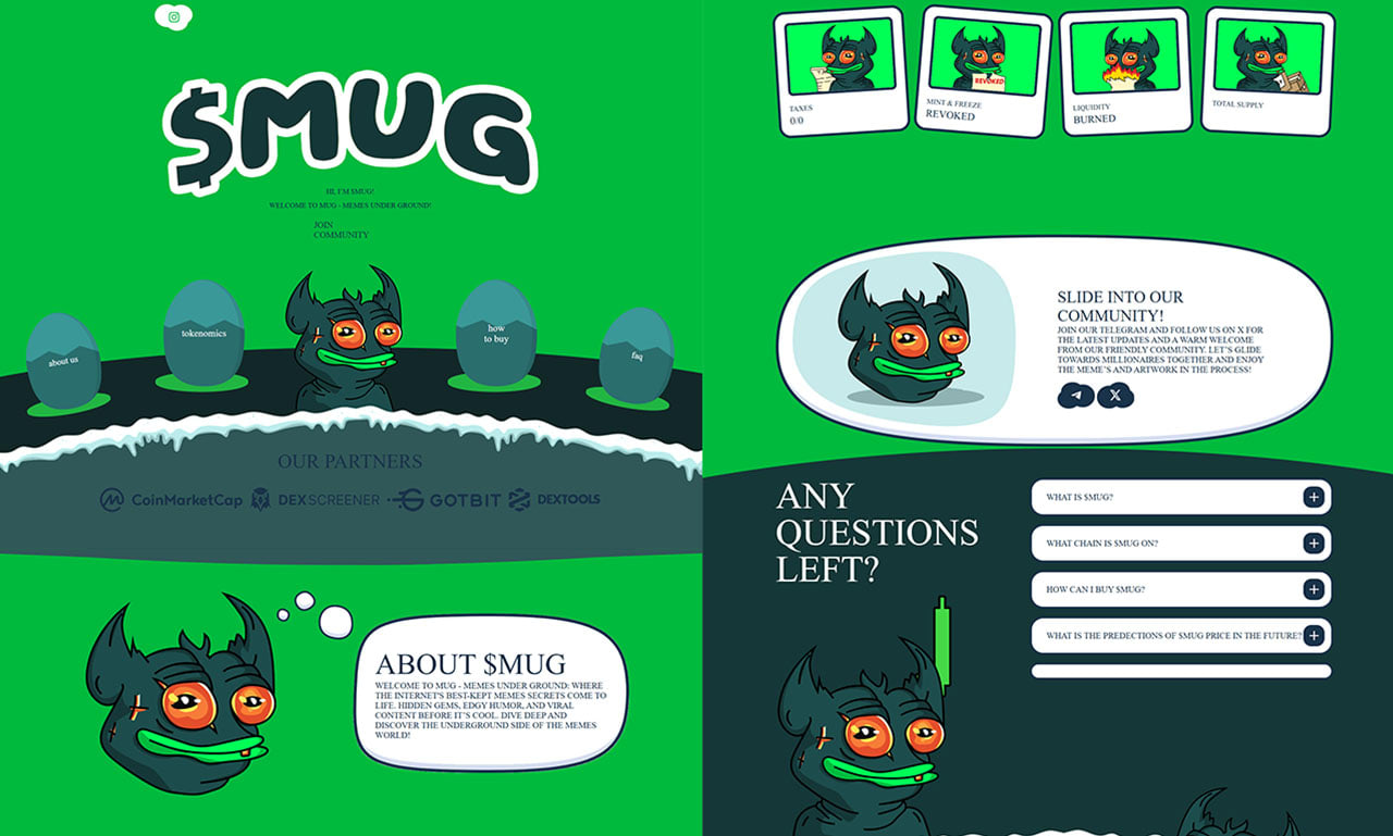 Build crypto meme token website and crypto logo design by Wordpress___01 |  Fiverr