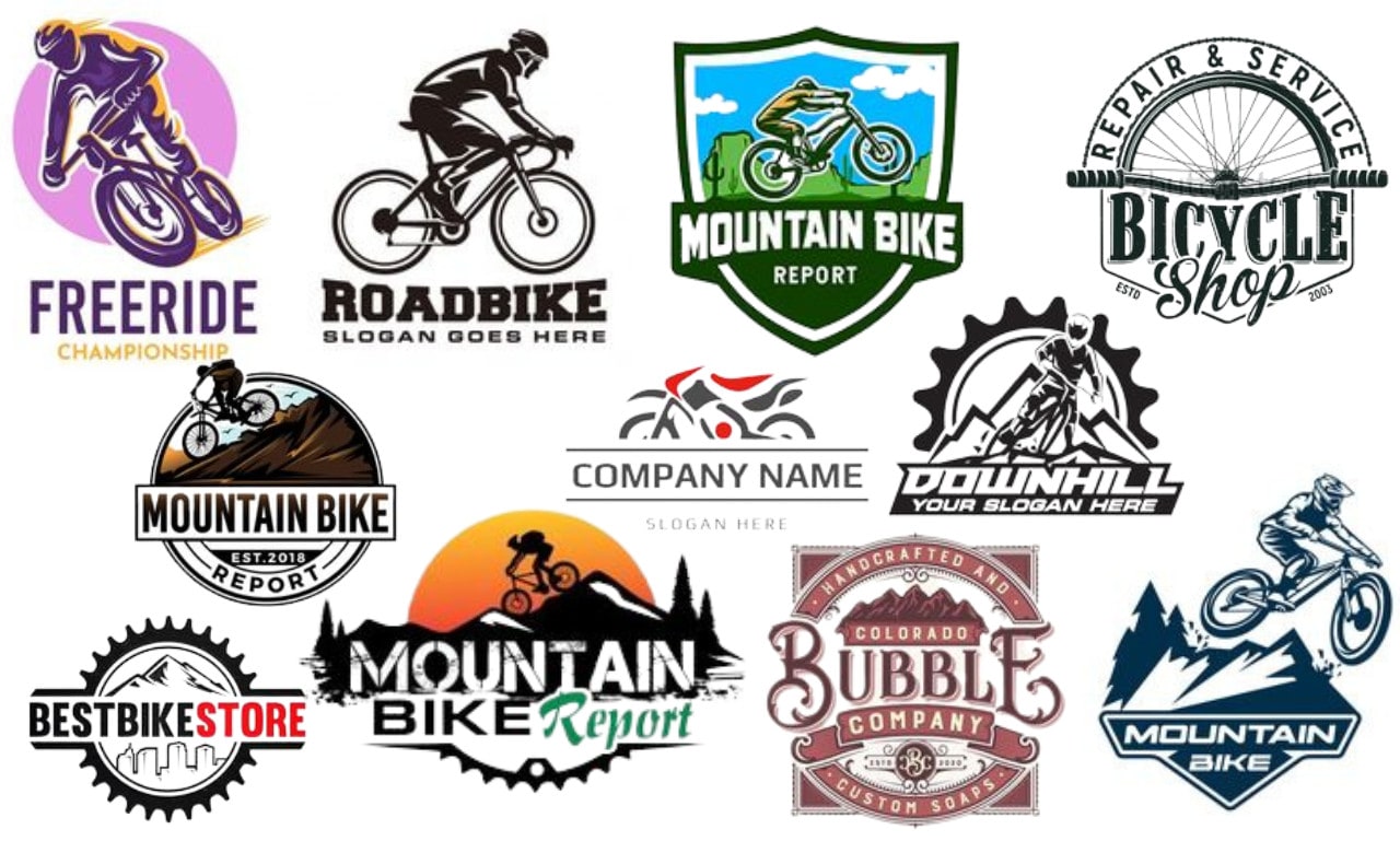 Logo Design Mountain Bike Service Logo Mountain Bike Shops Logo