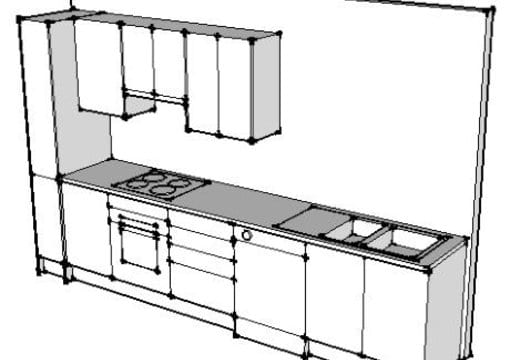 Design U A Google Sketchup Kitchen And, Draw Kitchen Cabinets Sketchup