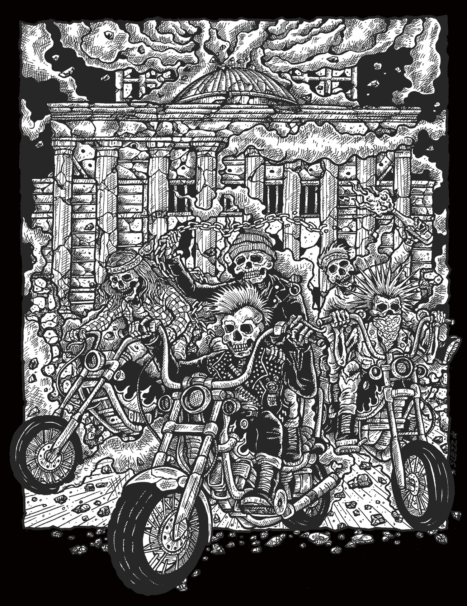 Create punk rock design for your band merchandise by Slezz99