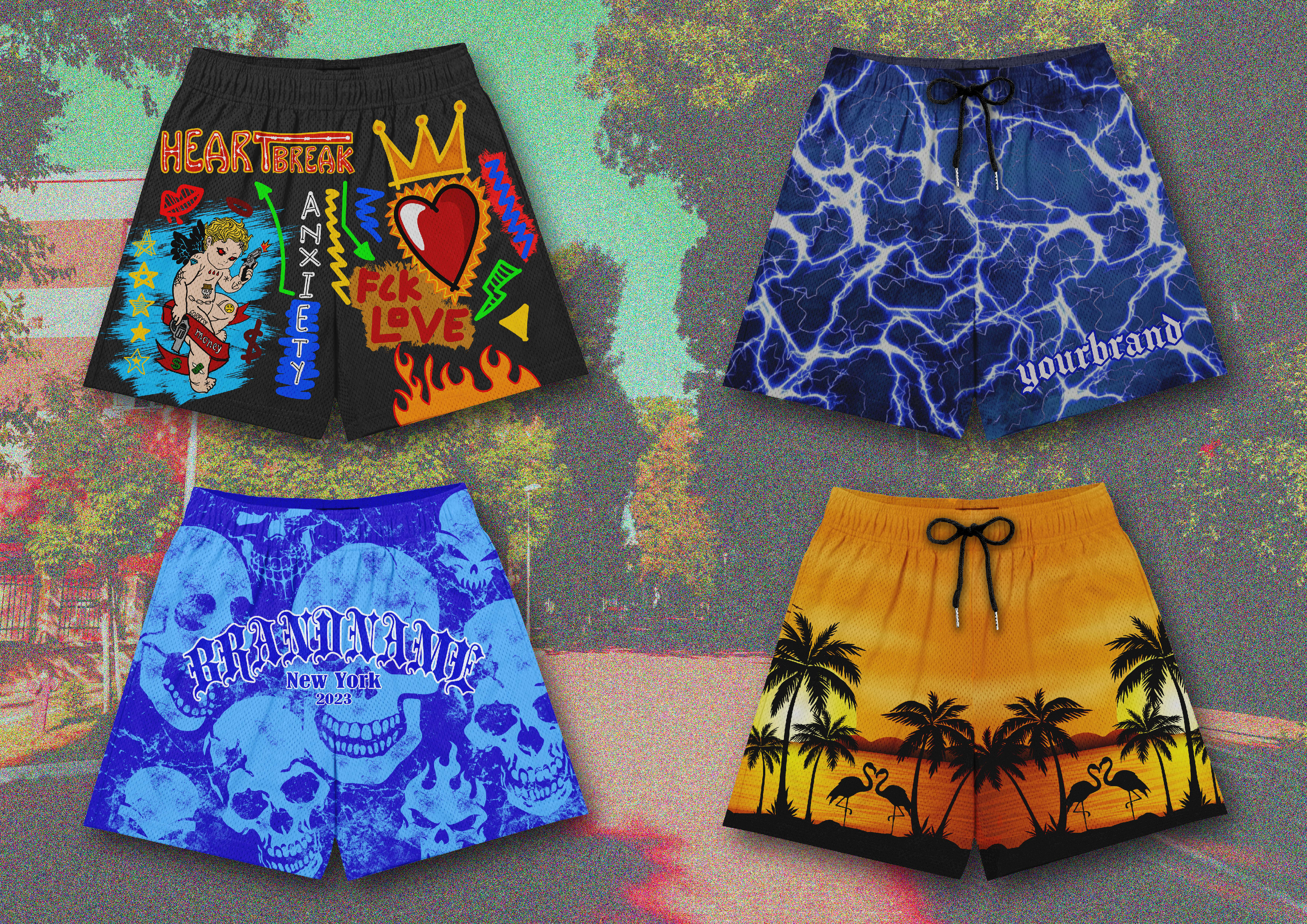 Mesh short pants online