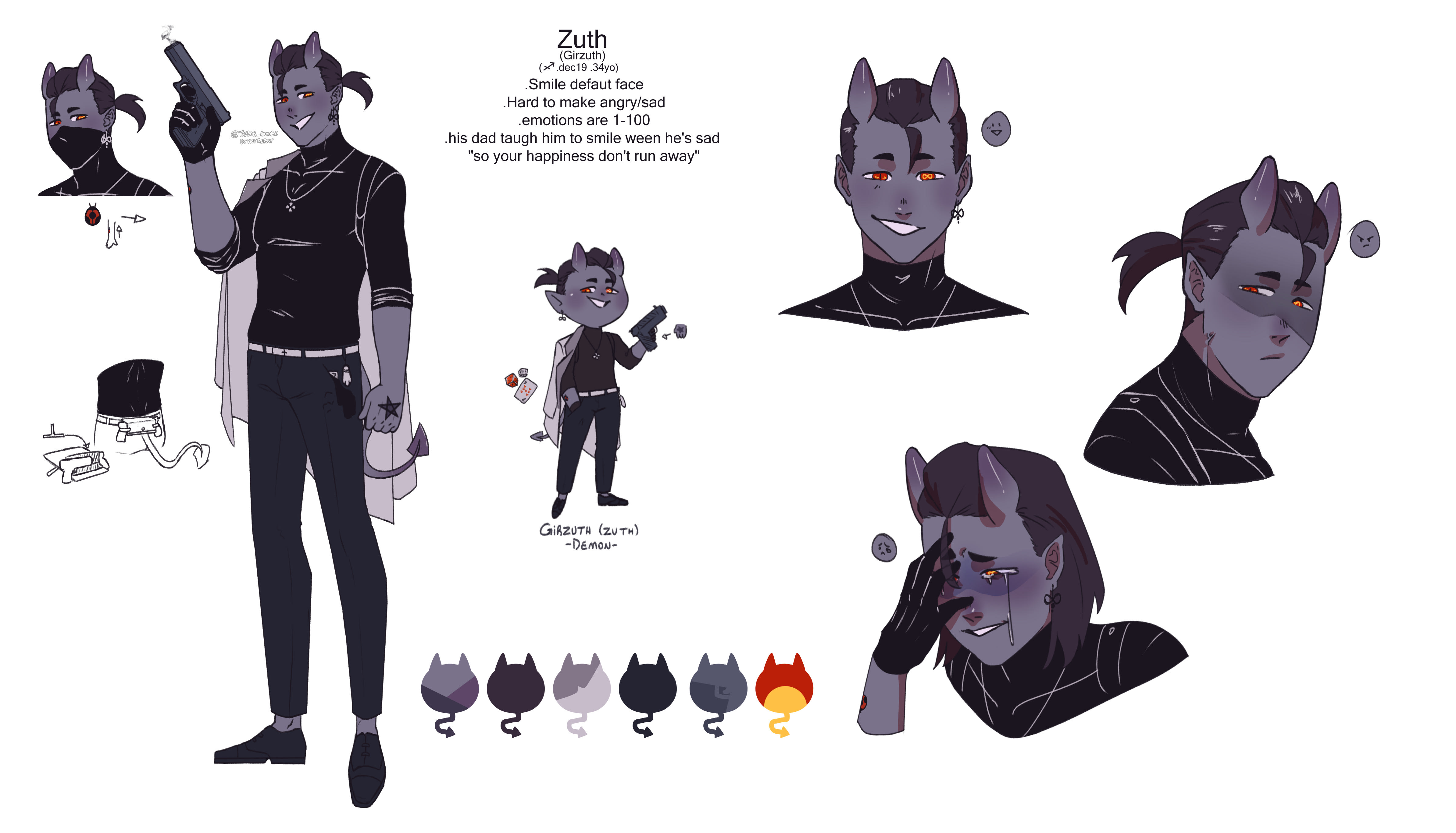 Draw a reference sheet or design a character for you by