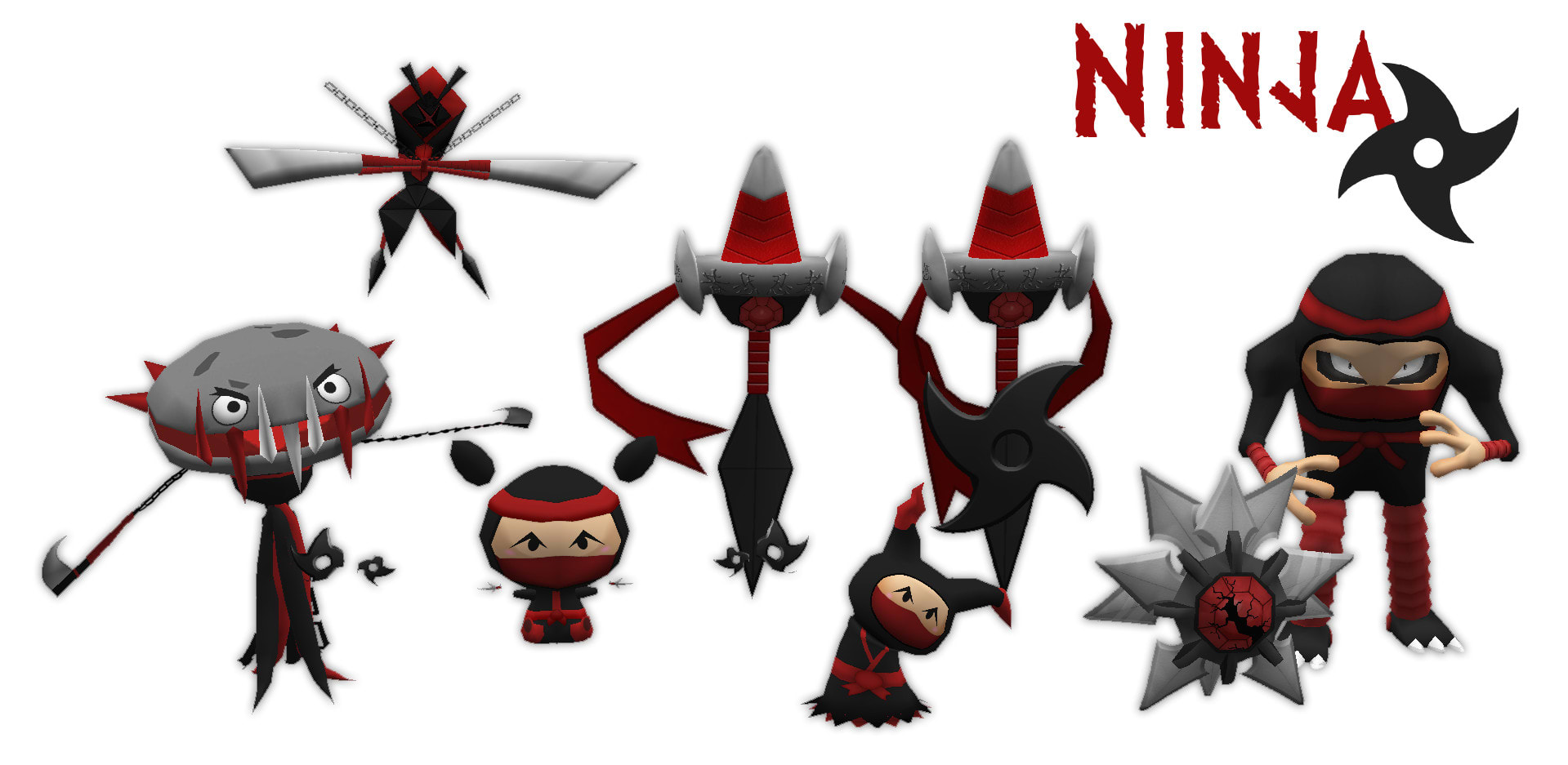 Sell you 8 ninja pixelmon textures by Kikamon